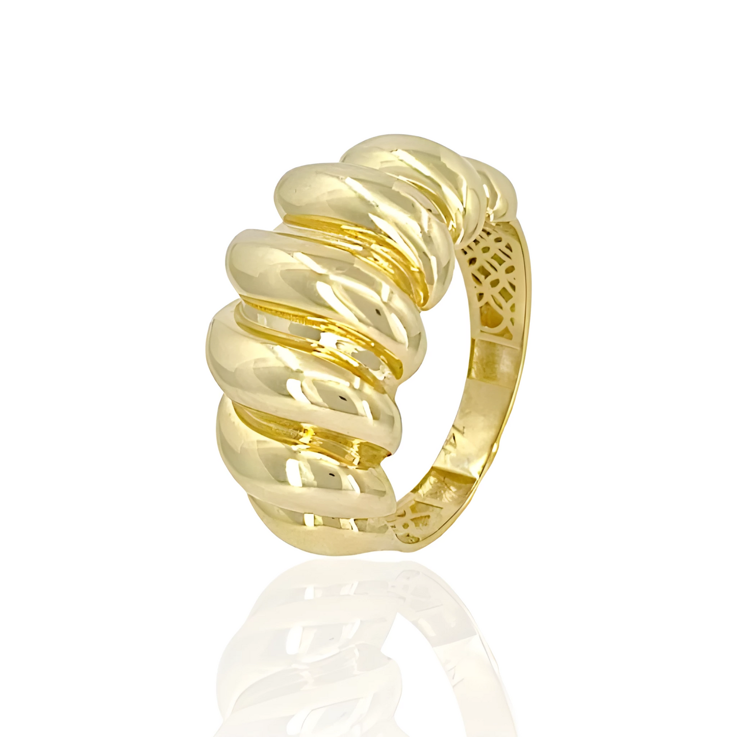 14K Gold Wave Ring