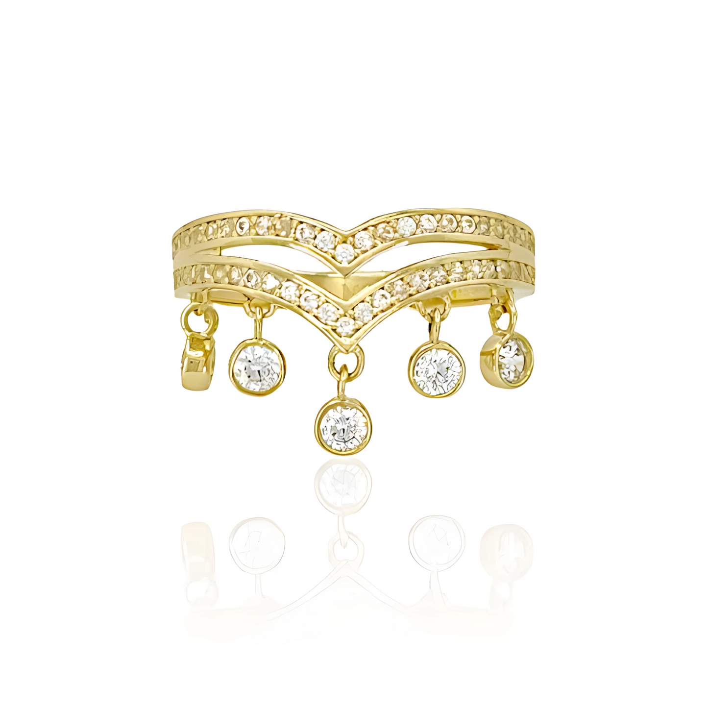14K Gold Crown Ring