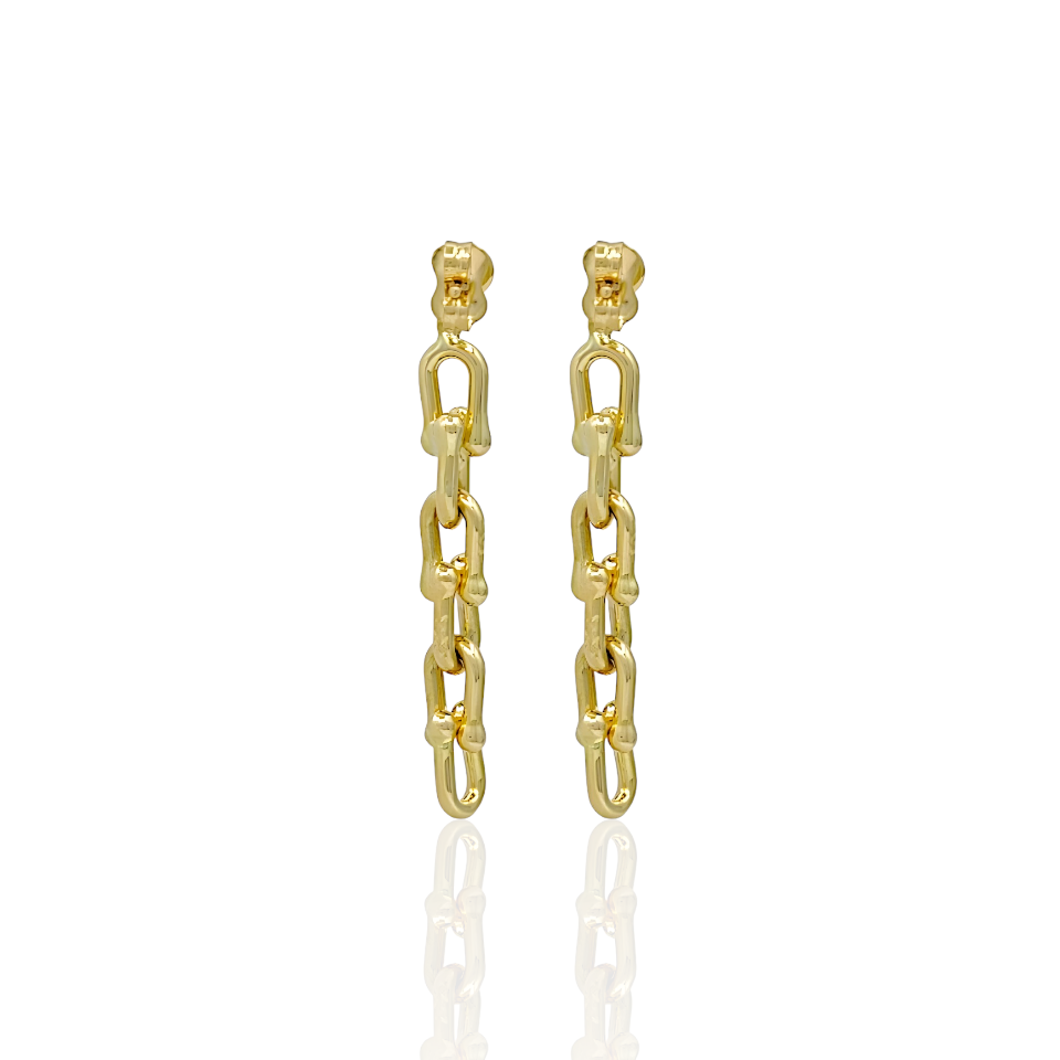 14K Gold Horse Shoe Earrings