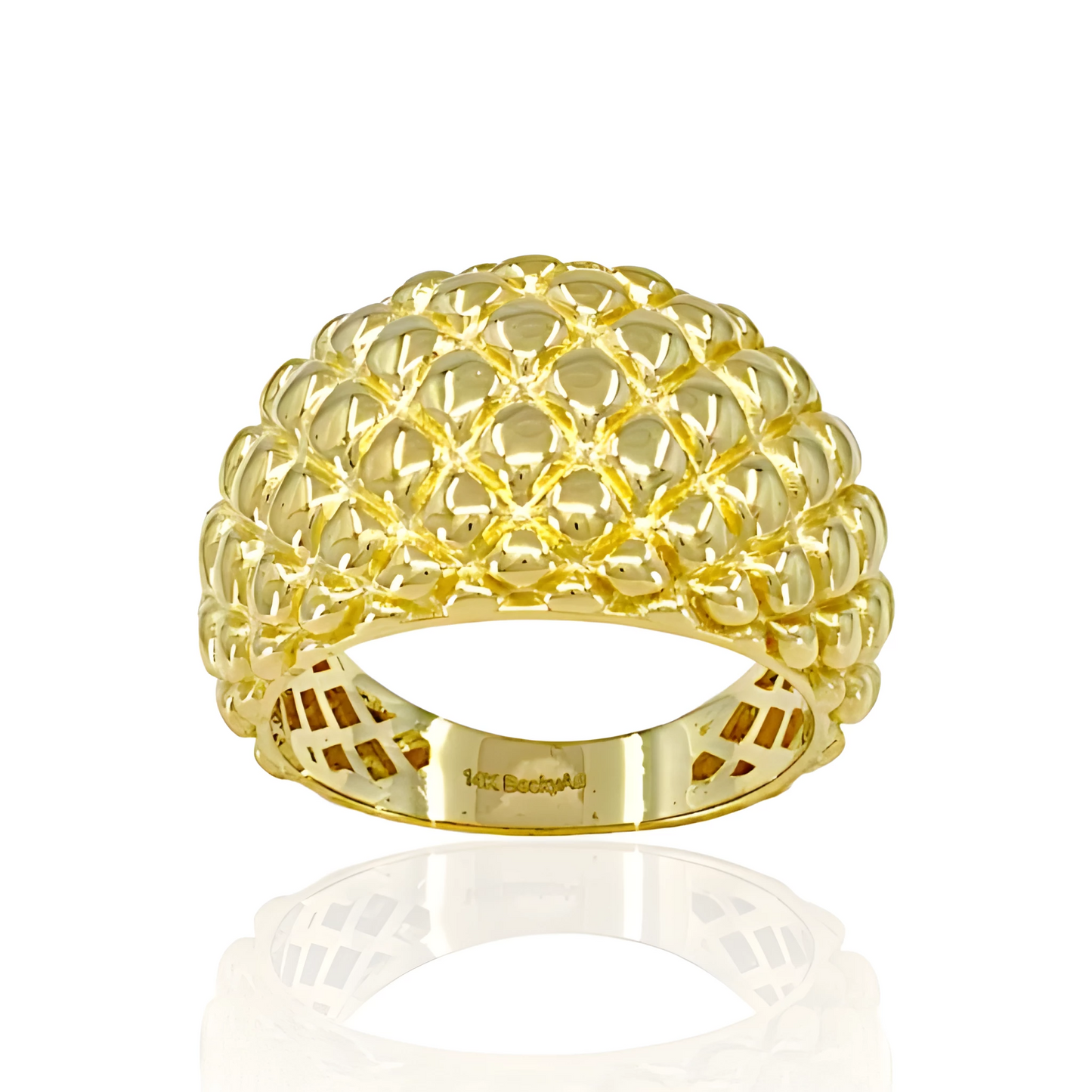 14K Gold Pineapple Ring