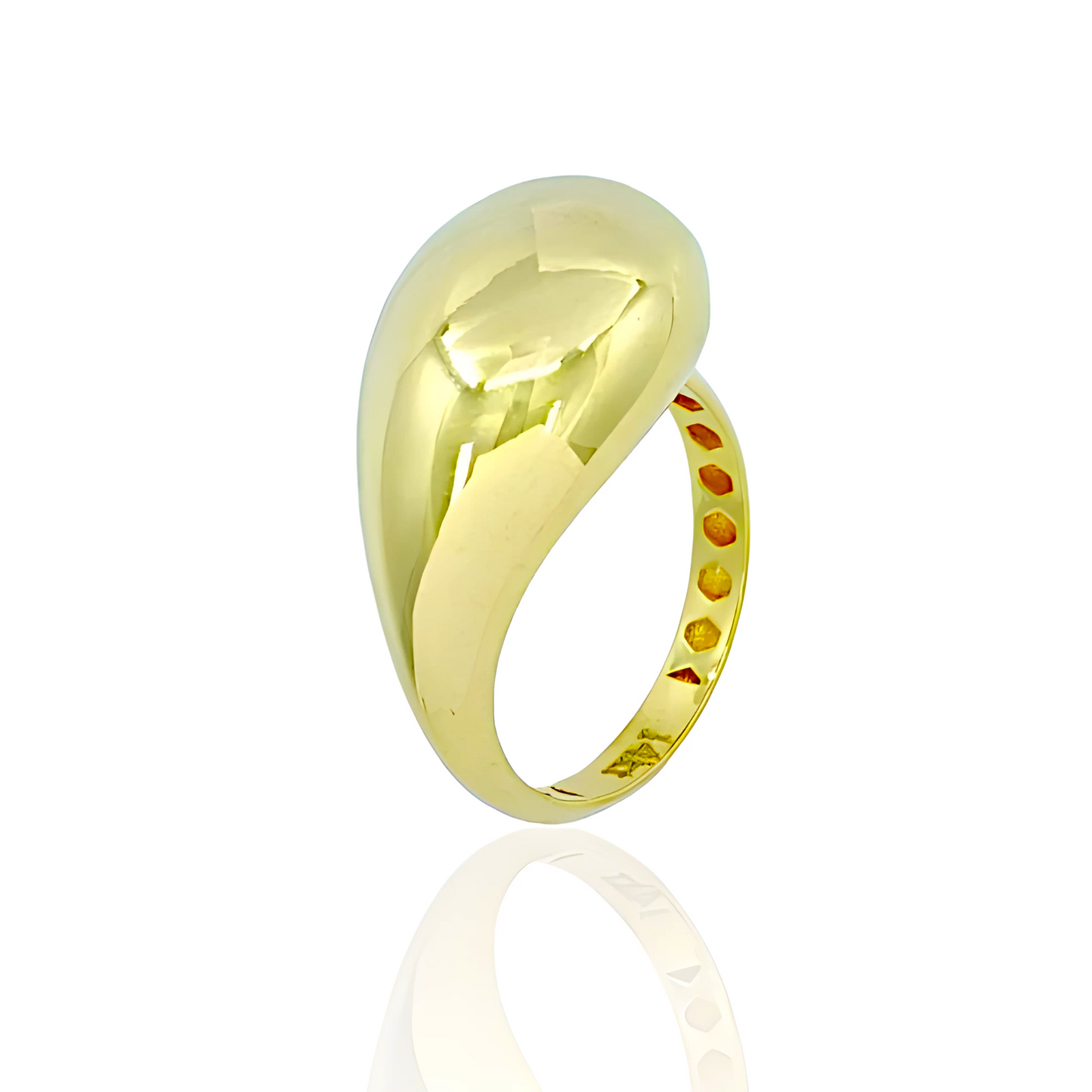 14K Gold Teardrop Ring
