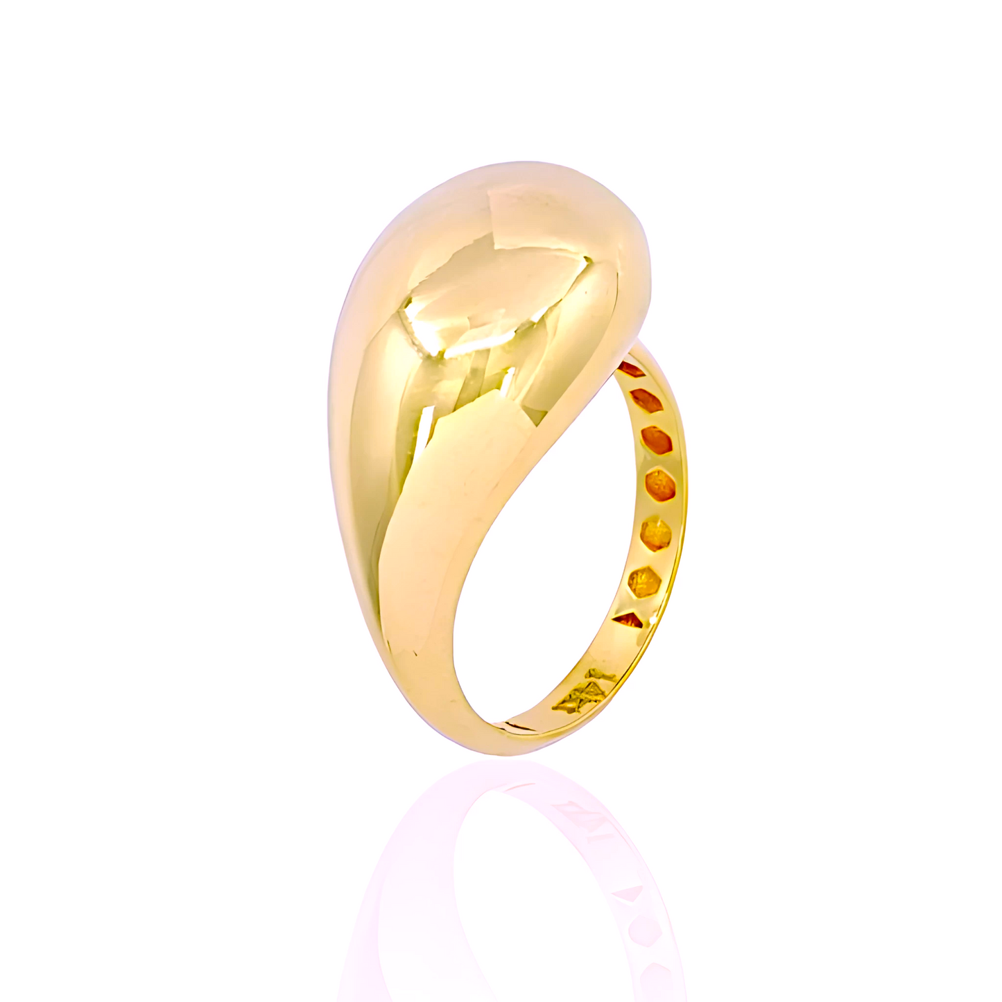 14K Gold Teardrop Ring