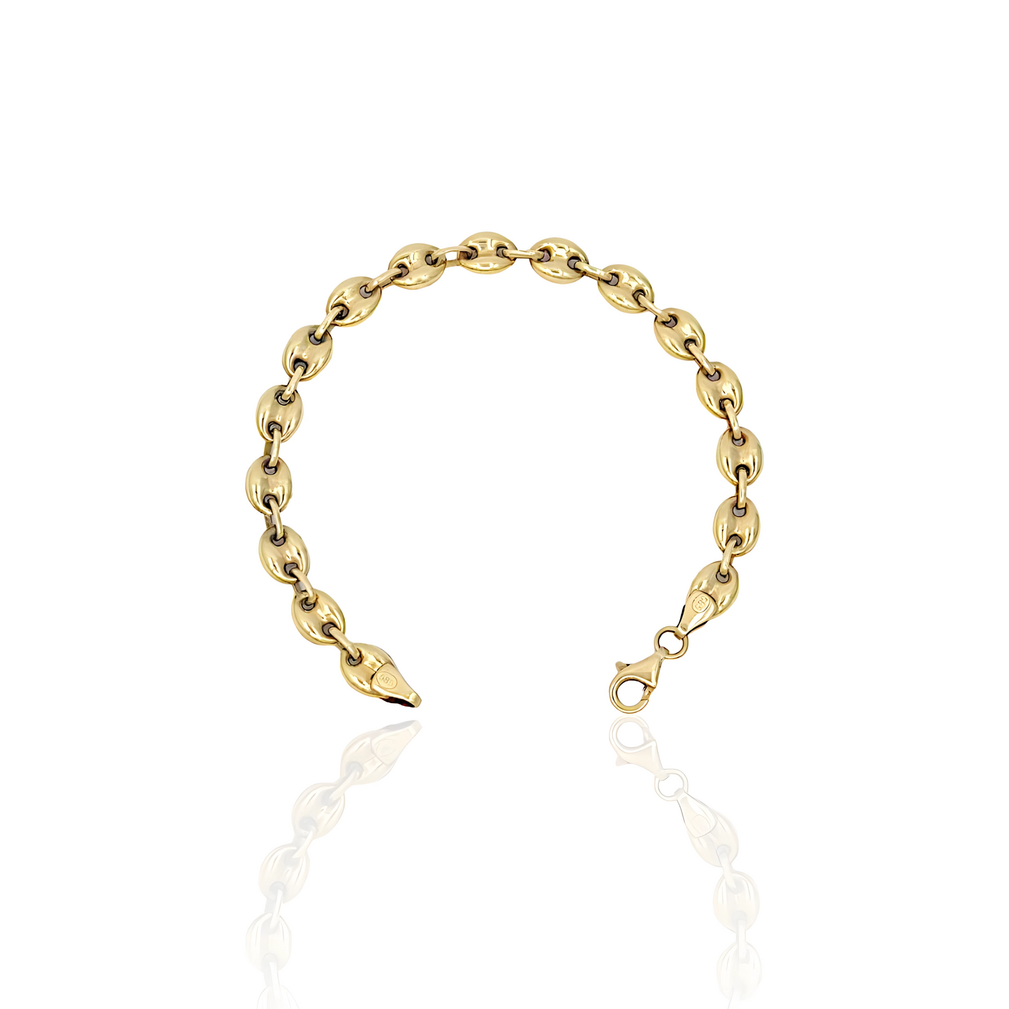 14K Gold Anchor Bracelet
