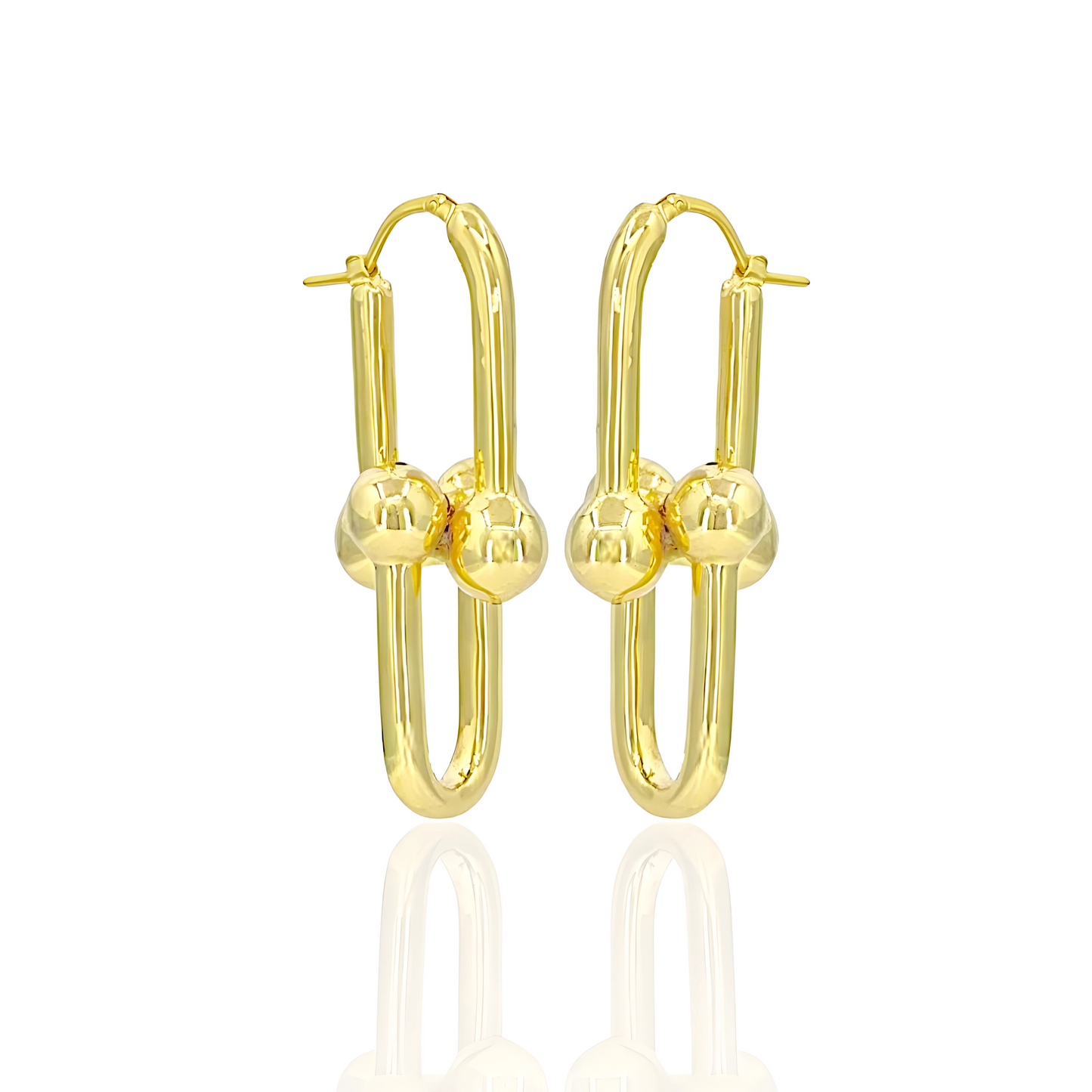 18K Gold Horse Shoe Earrings