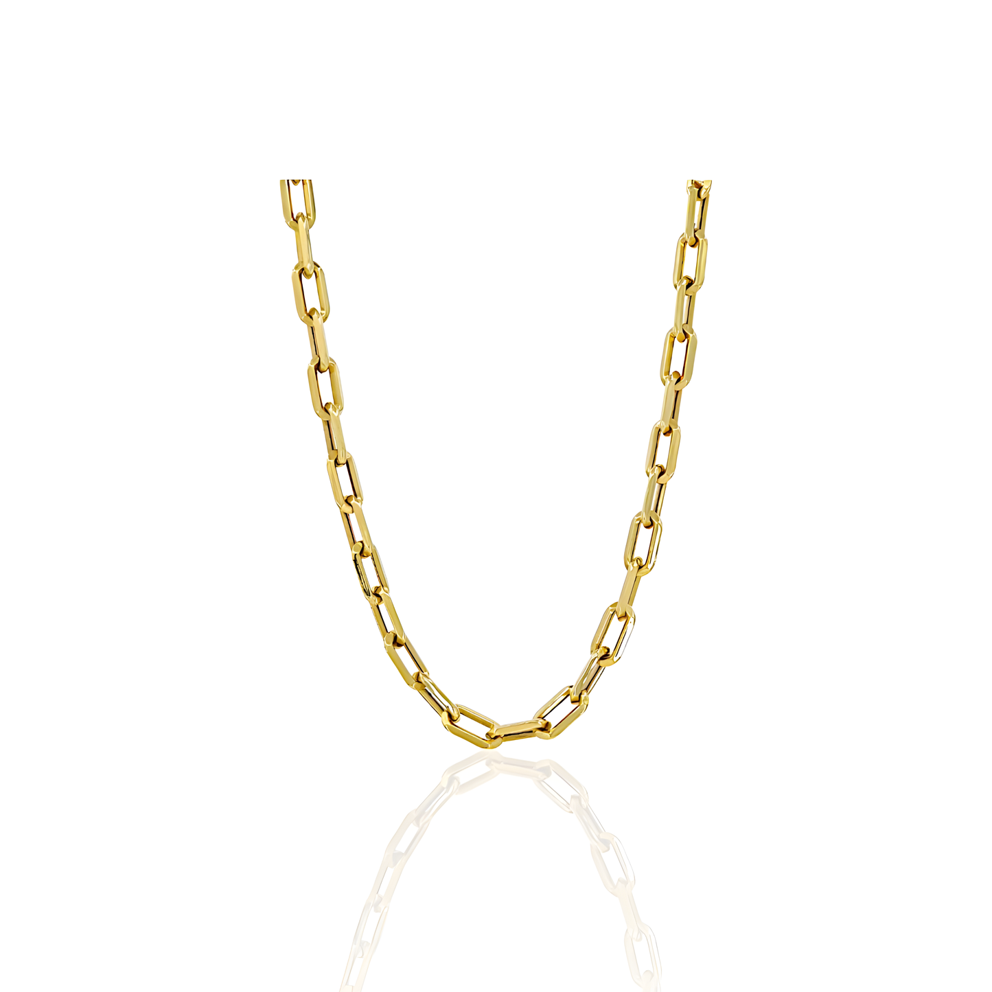14K Gold Paperclip Necklace