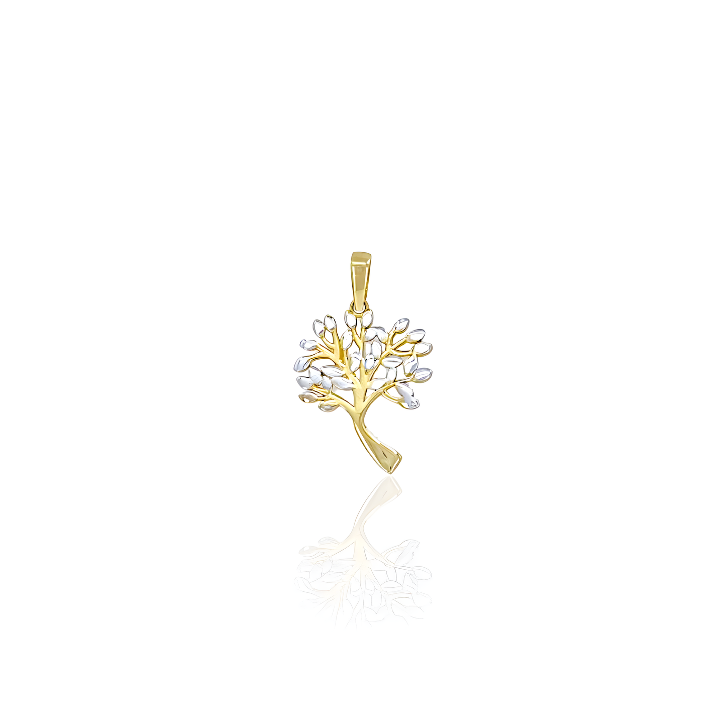 14K Gold Tree Pendant