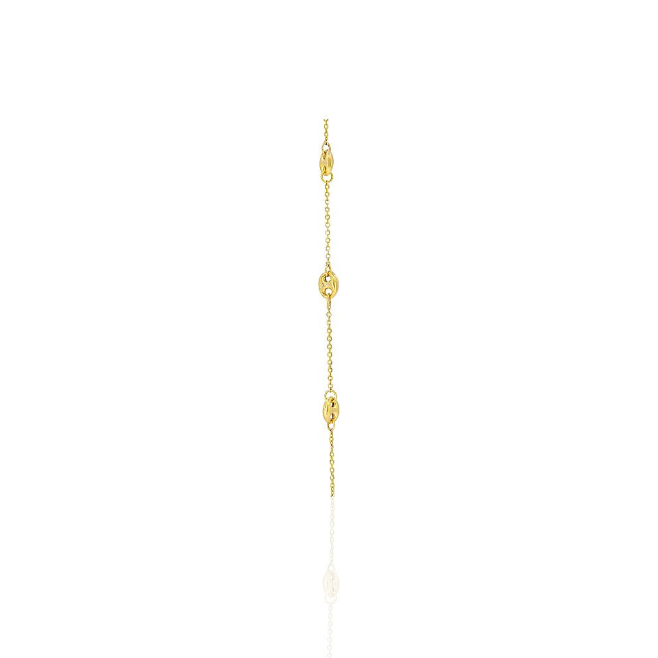 14K Gold Jared Paper Clip Necklace