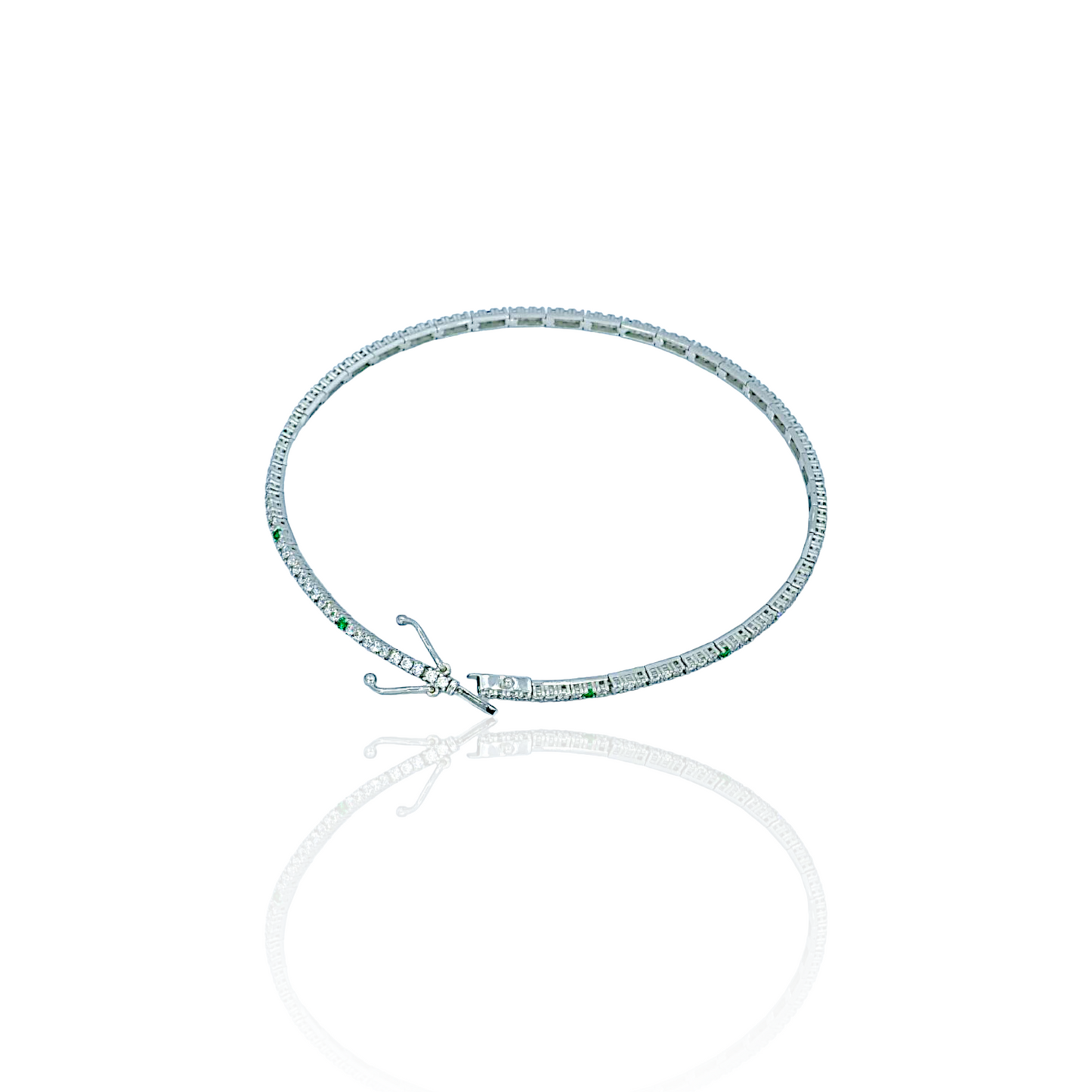 14K White Gold Classic Tennis Bracelet with Cubic Zirconia