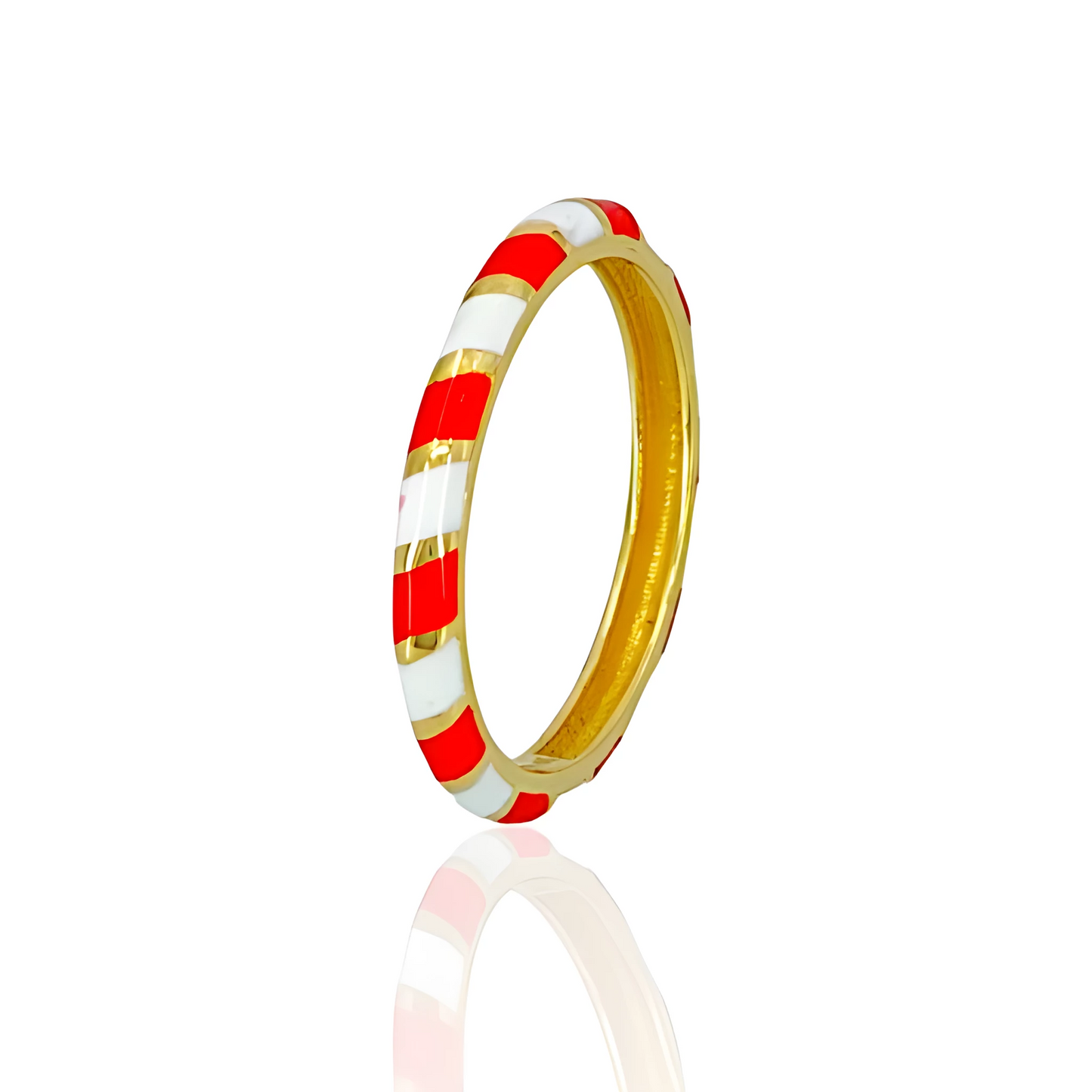 14K Gold Colored Enamel Ring