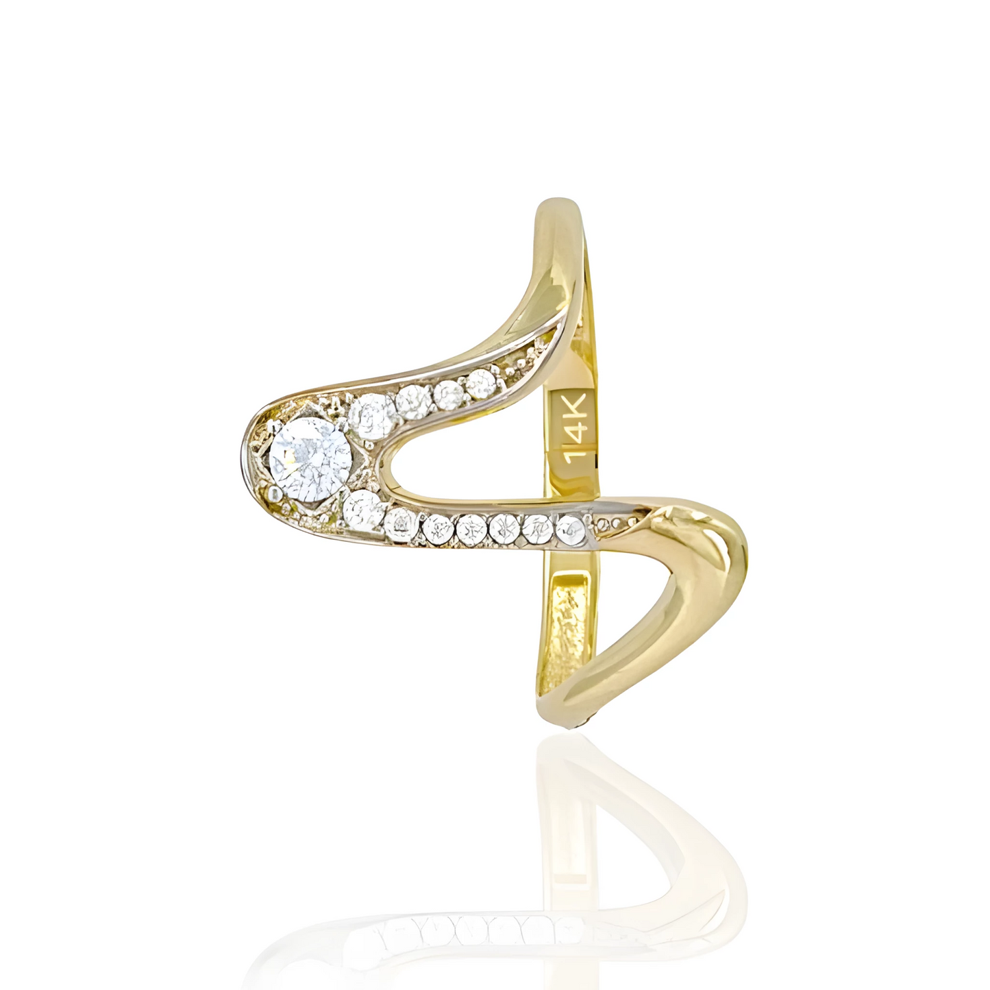 14K Gold Pulse Ring