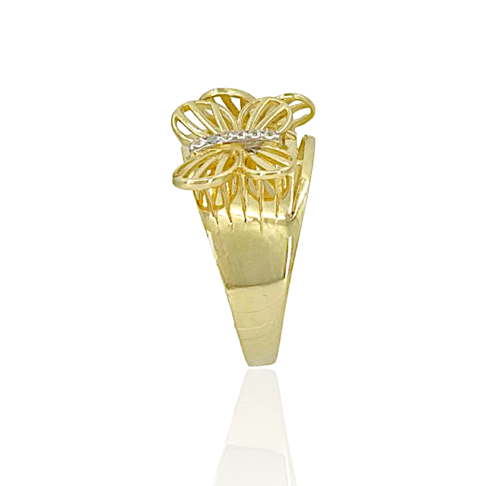 14K Gold Butterfly Ring