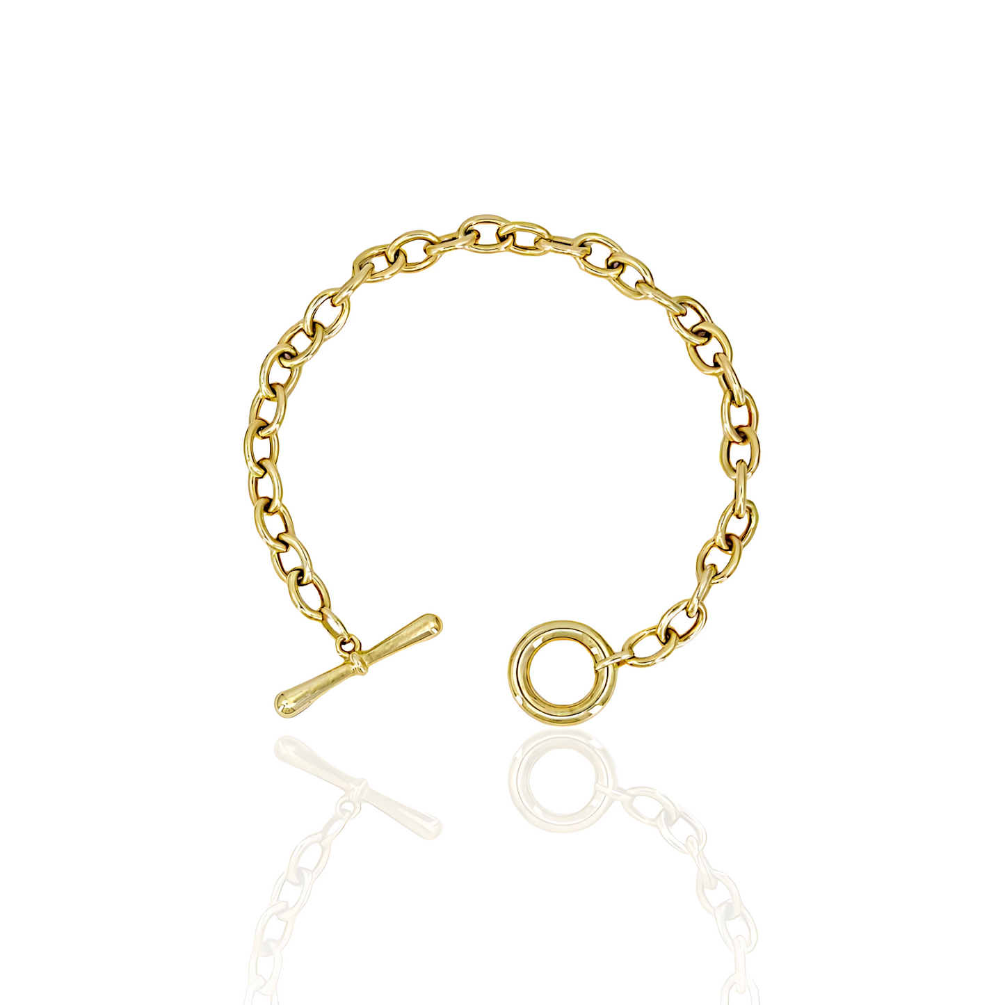 14K Gold Bat Bracelet