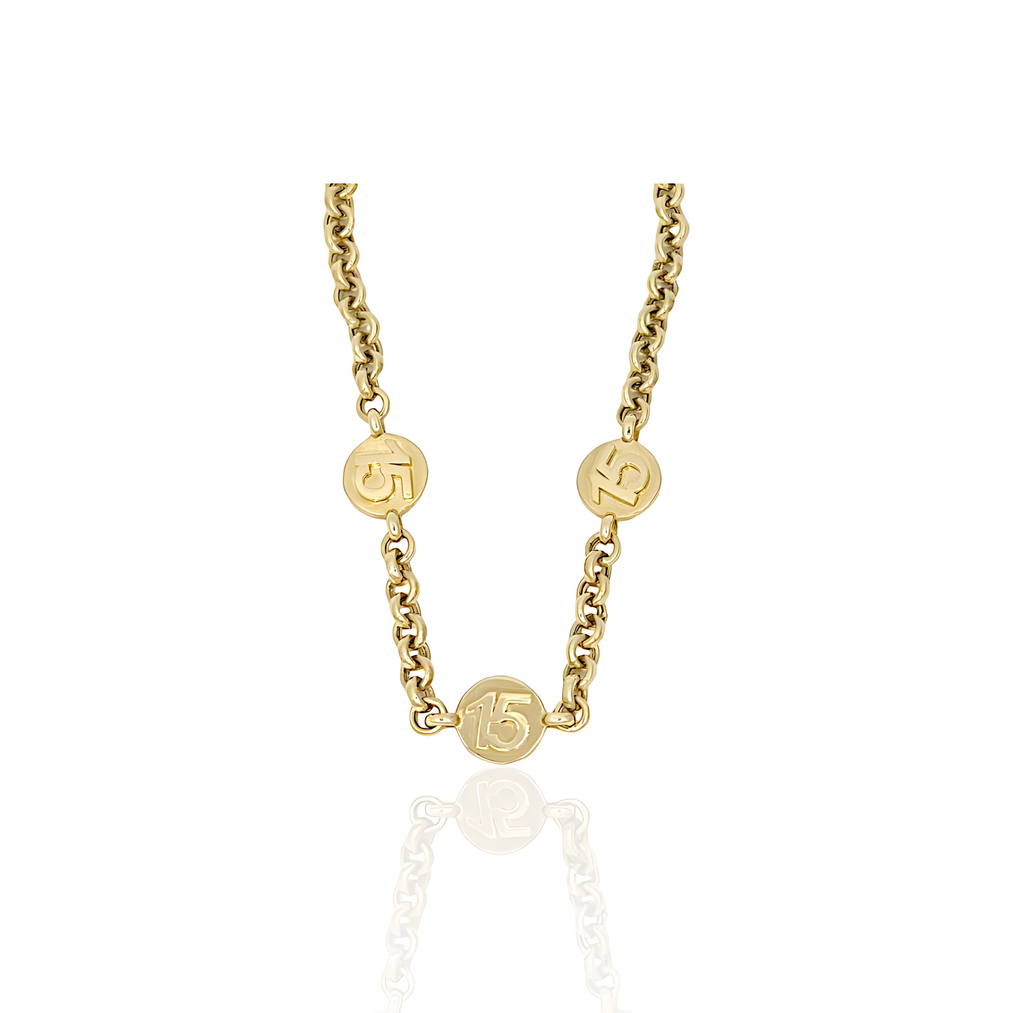 14K Gold 15 Years Anniversary Bracelet
