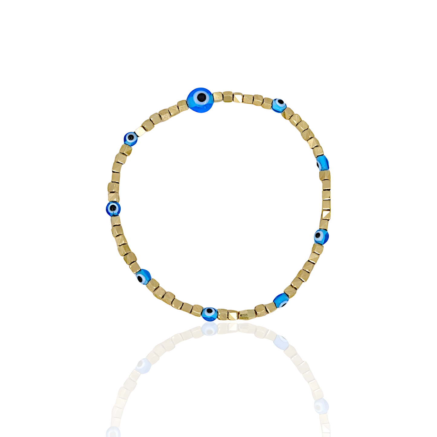14K Gold Evil Eye Bracelet