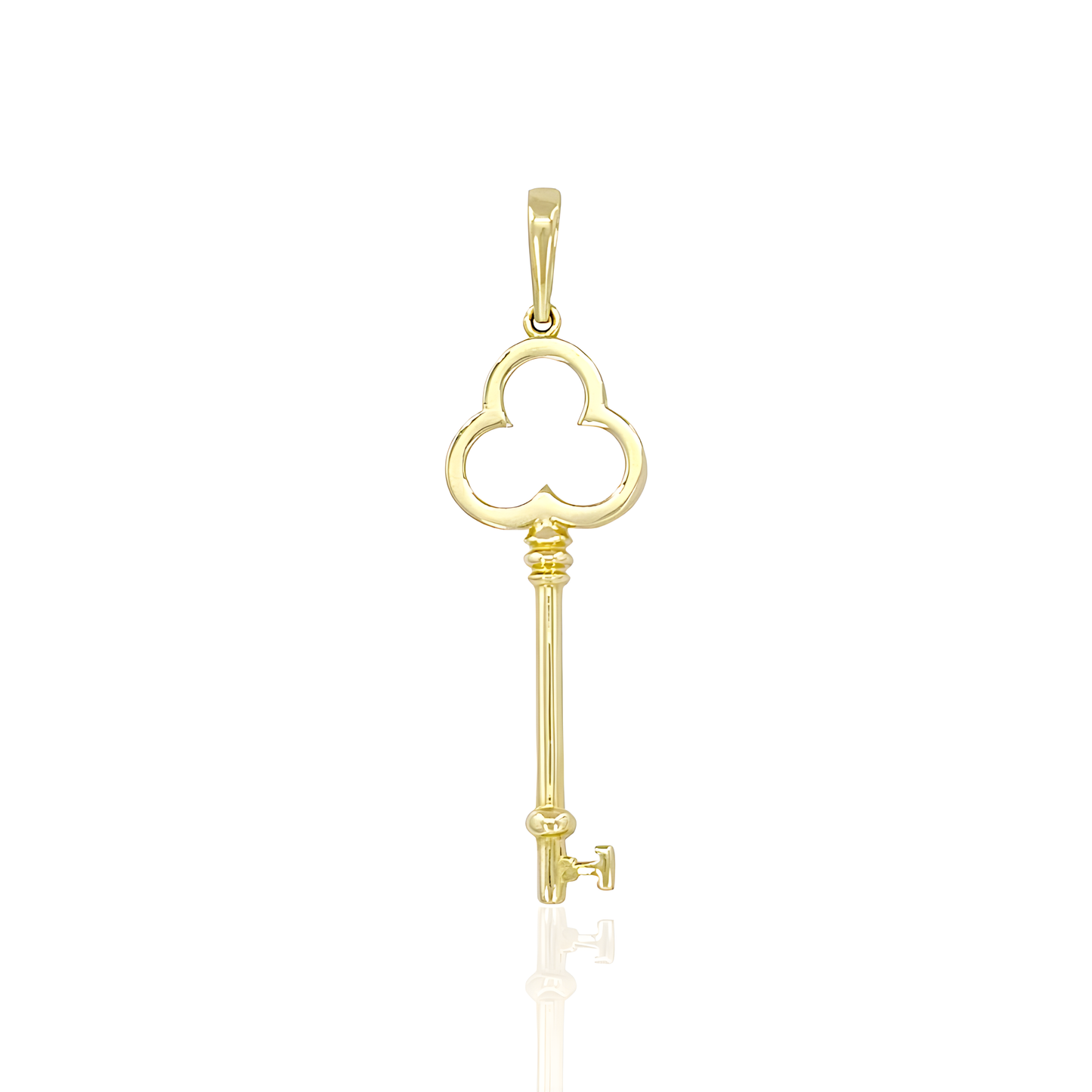 14K Gold Key Pendant