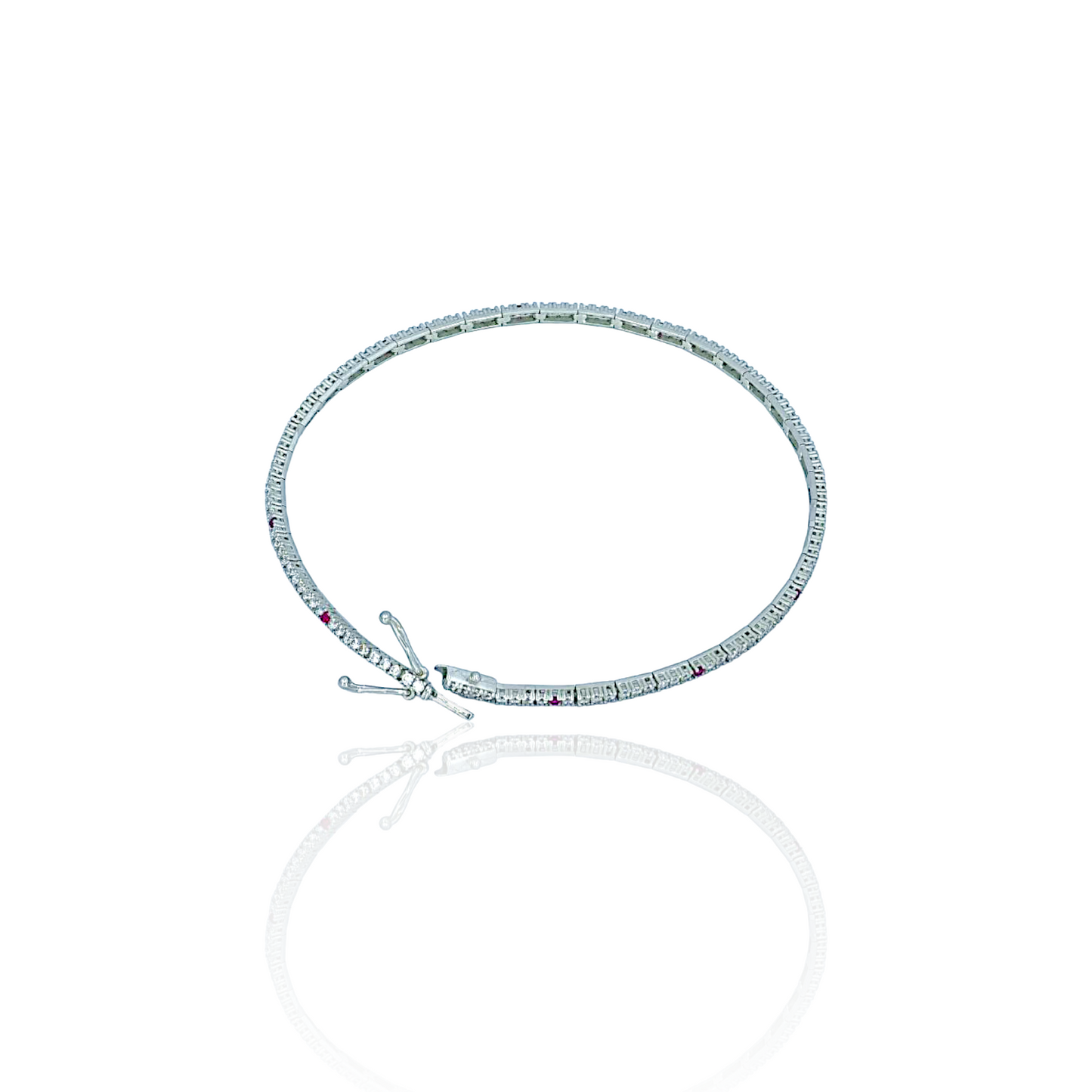14K White Gold Classic Tennis Bracelet with Cubic Zirconia