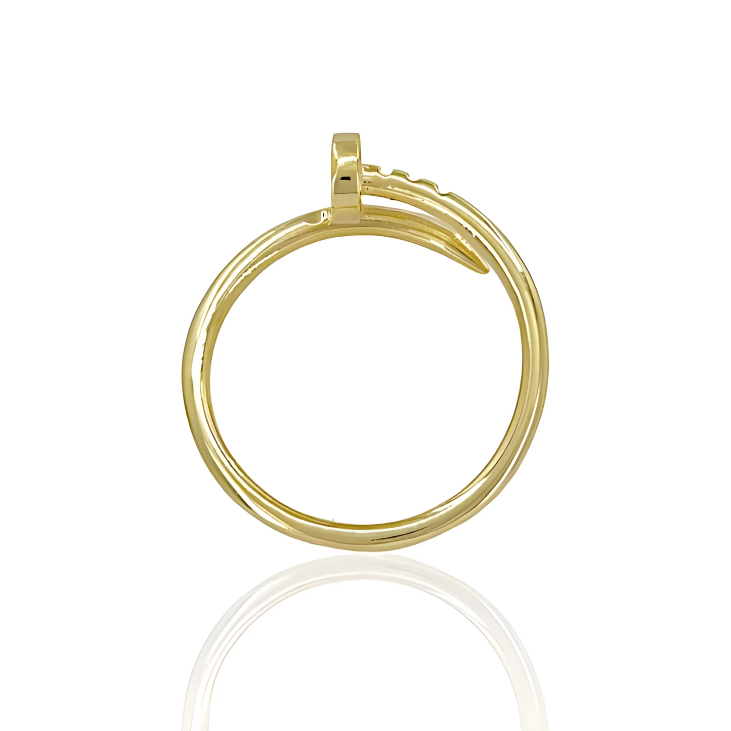 14K Gold Nail Ring