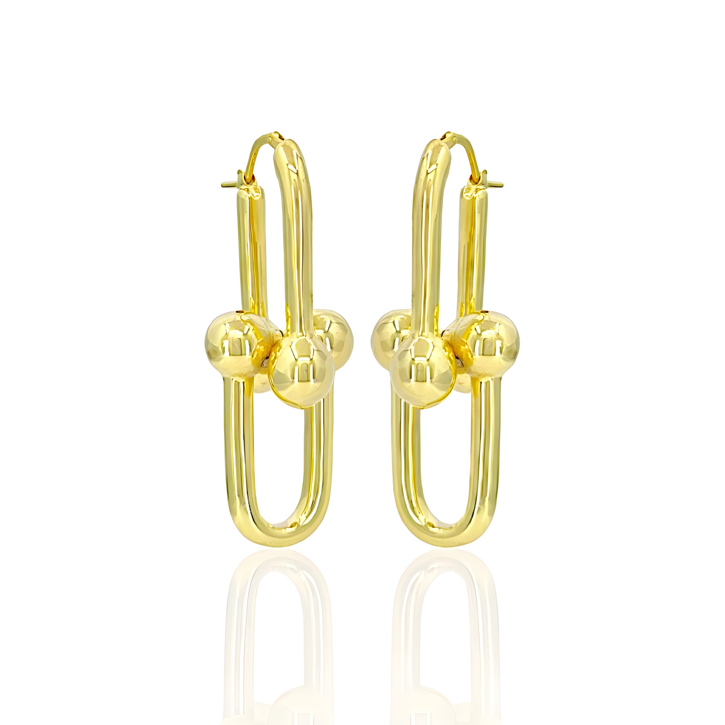 18K Gold Horse Shoe Earrings