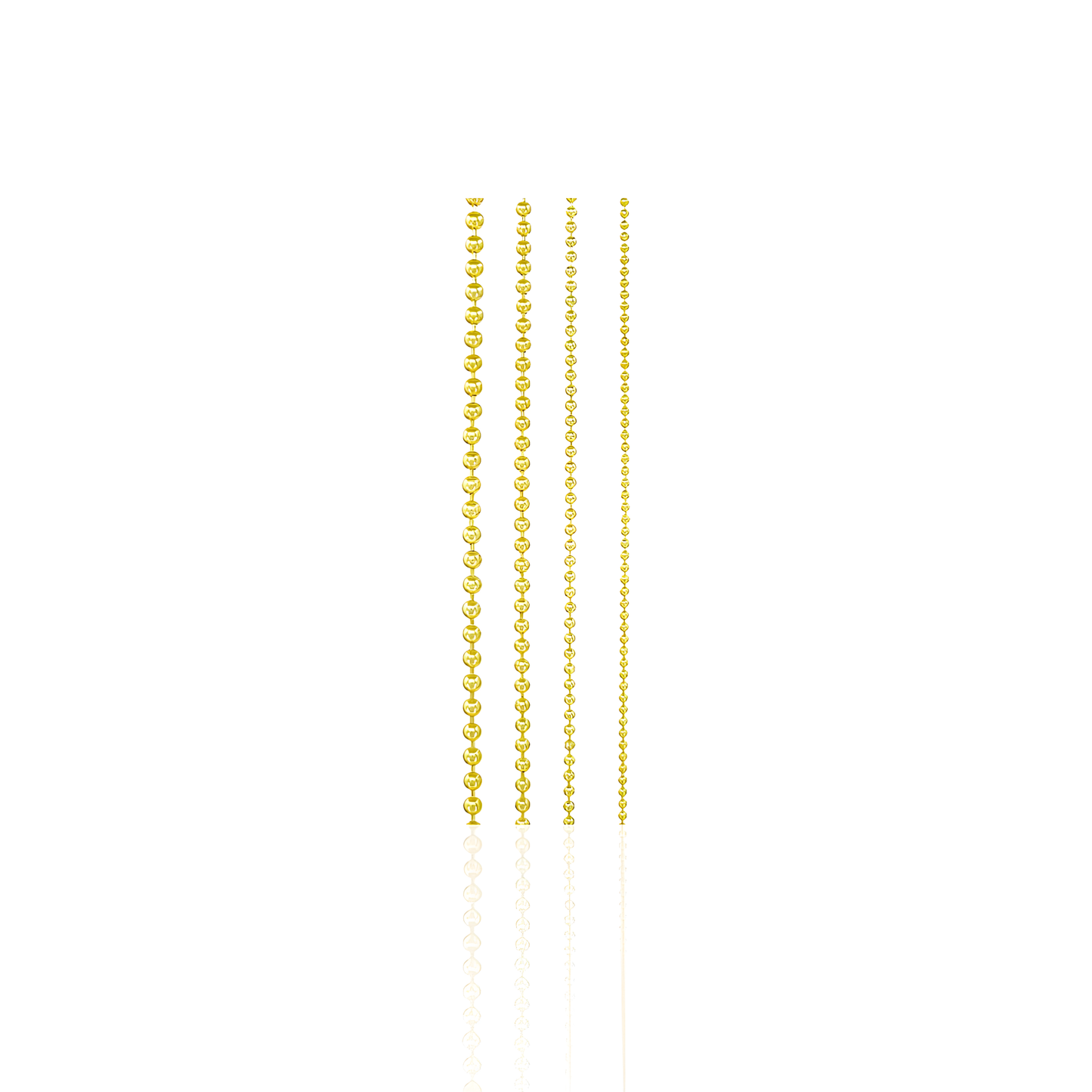 14K Gold Beaded Ball Chain