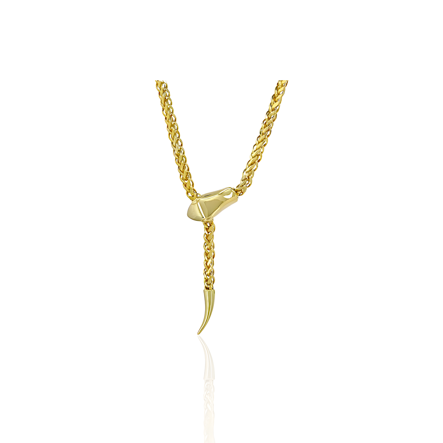 14K Gold Snake Necklace