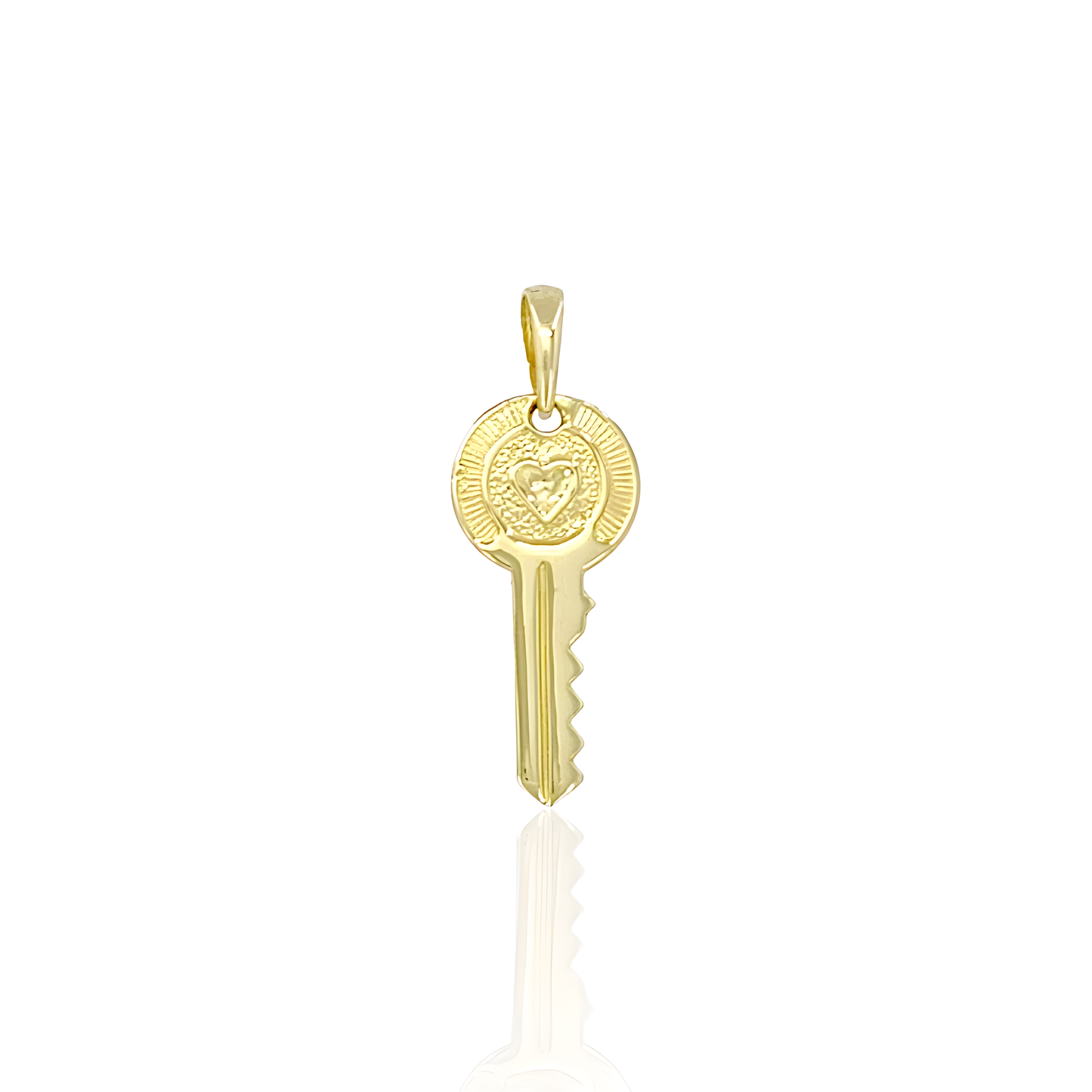 14K Gold Key Pendant