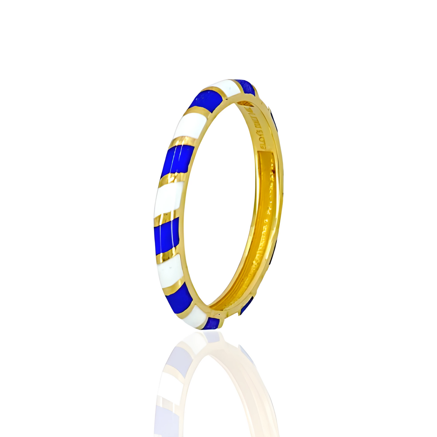 14K Gold Colored Enamel Ring