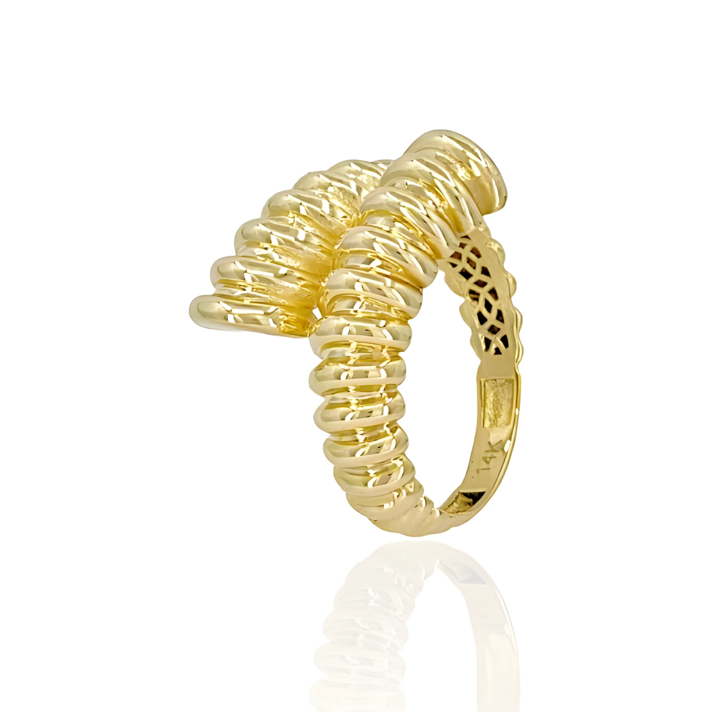 14K Gold Argali Horns Ring