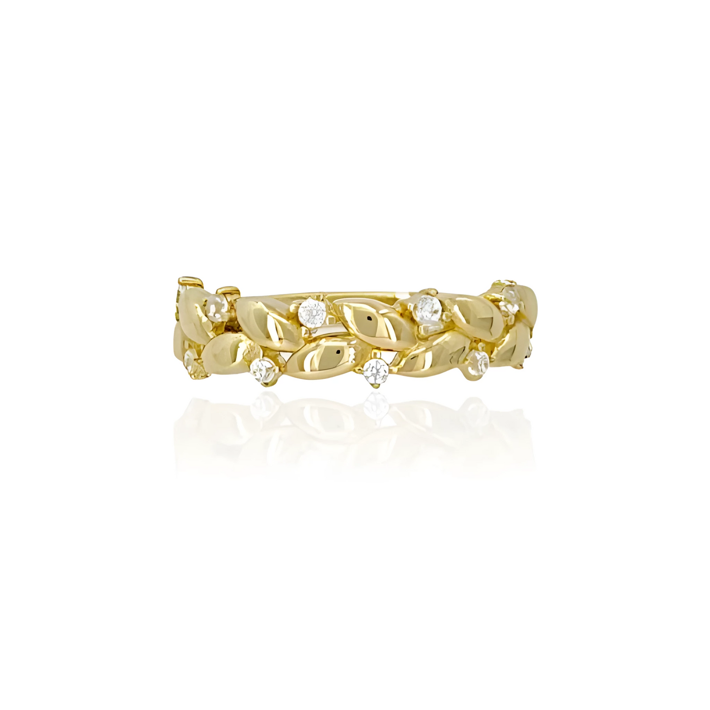 14K Gold Flower Ring