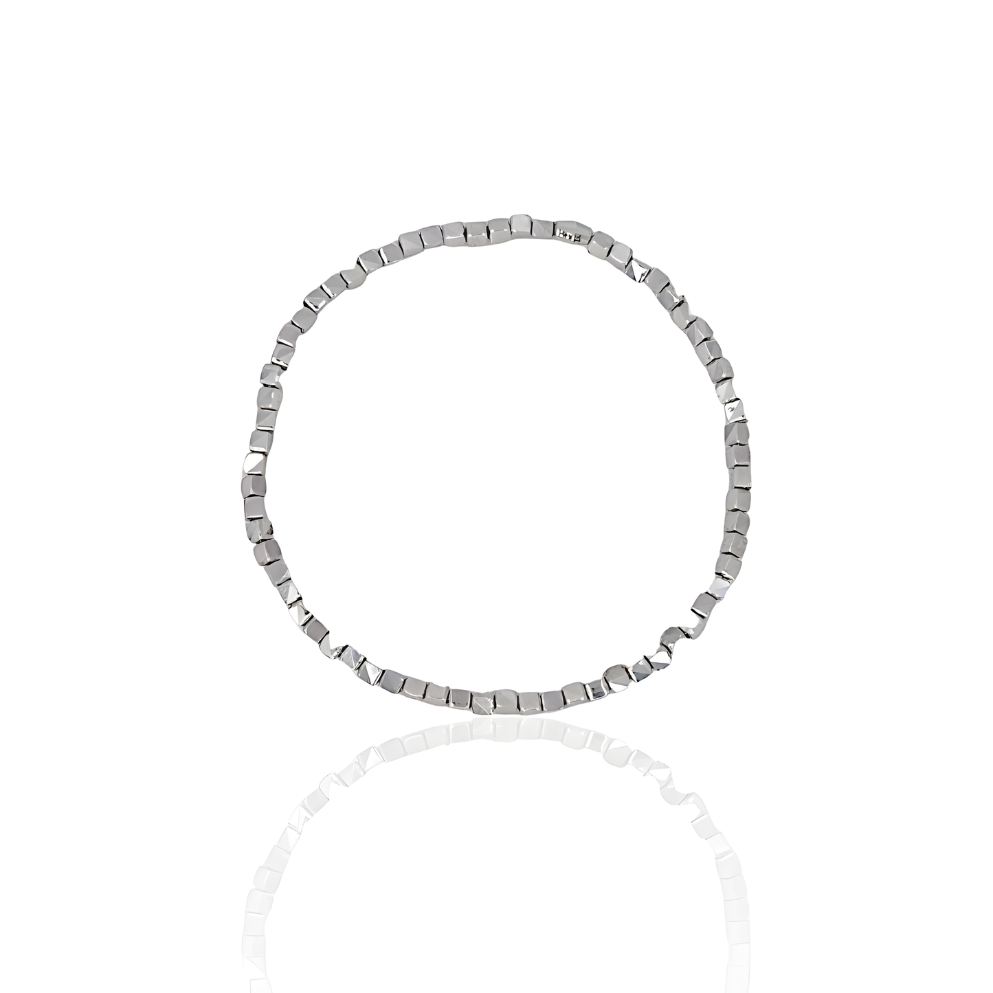 14K Gold Cube Bracelet