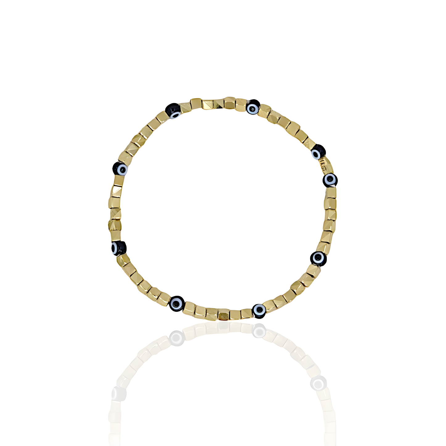14K Gold Evil Eye Bracelet