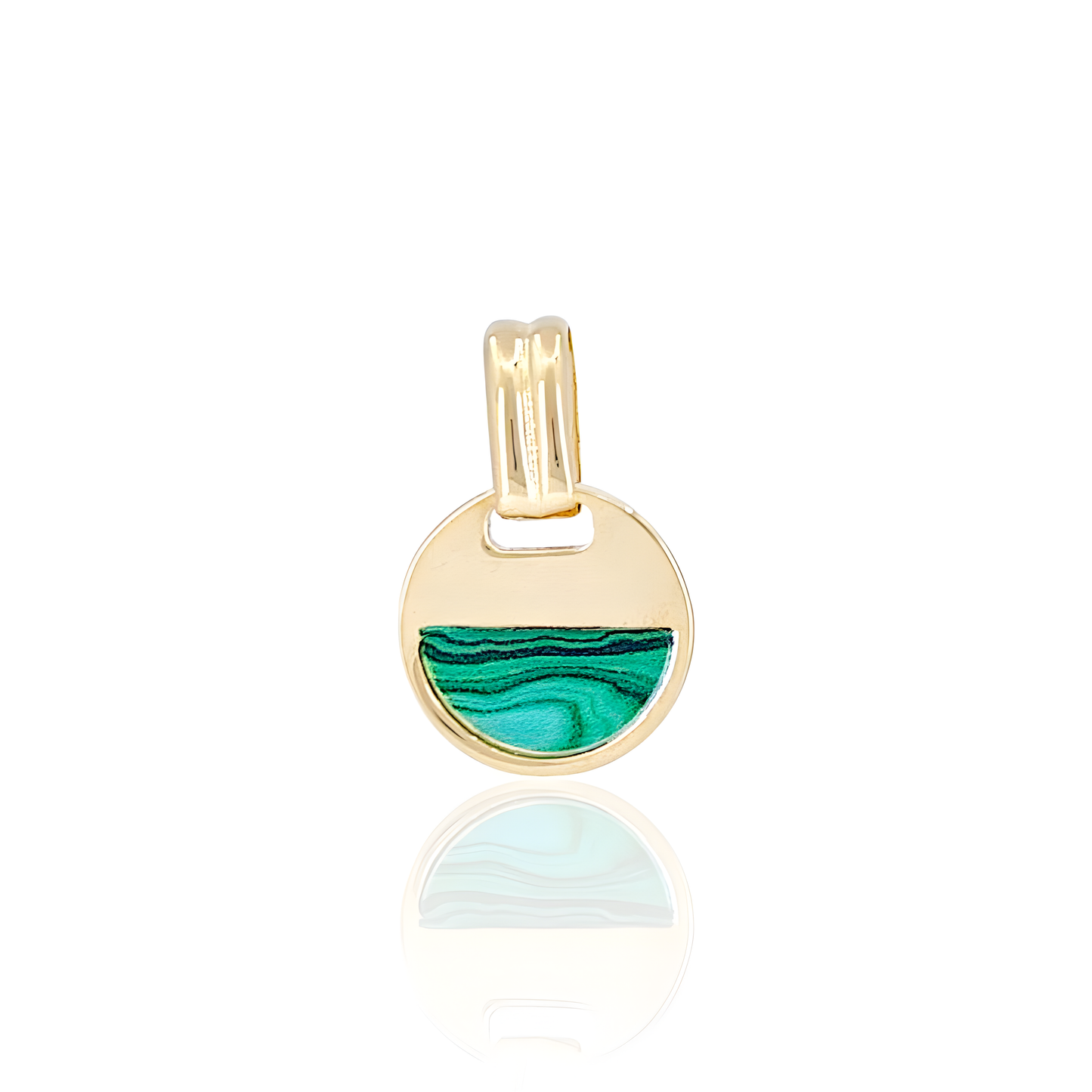 14K Gold Round Pendant