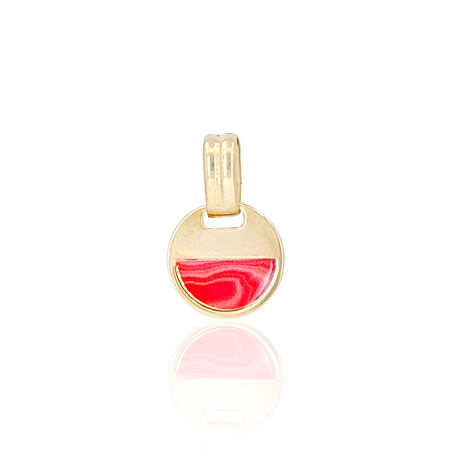 14K Gold Round Pendant