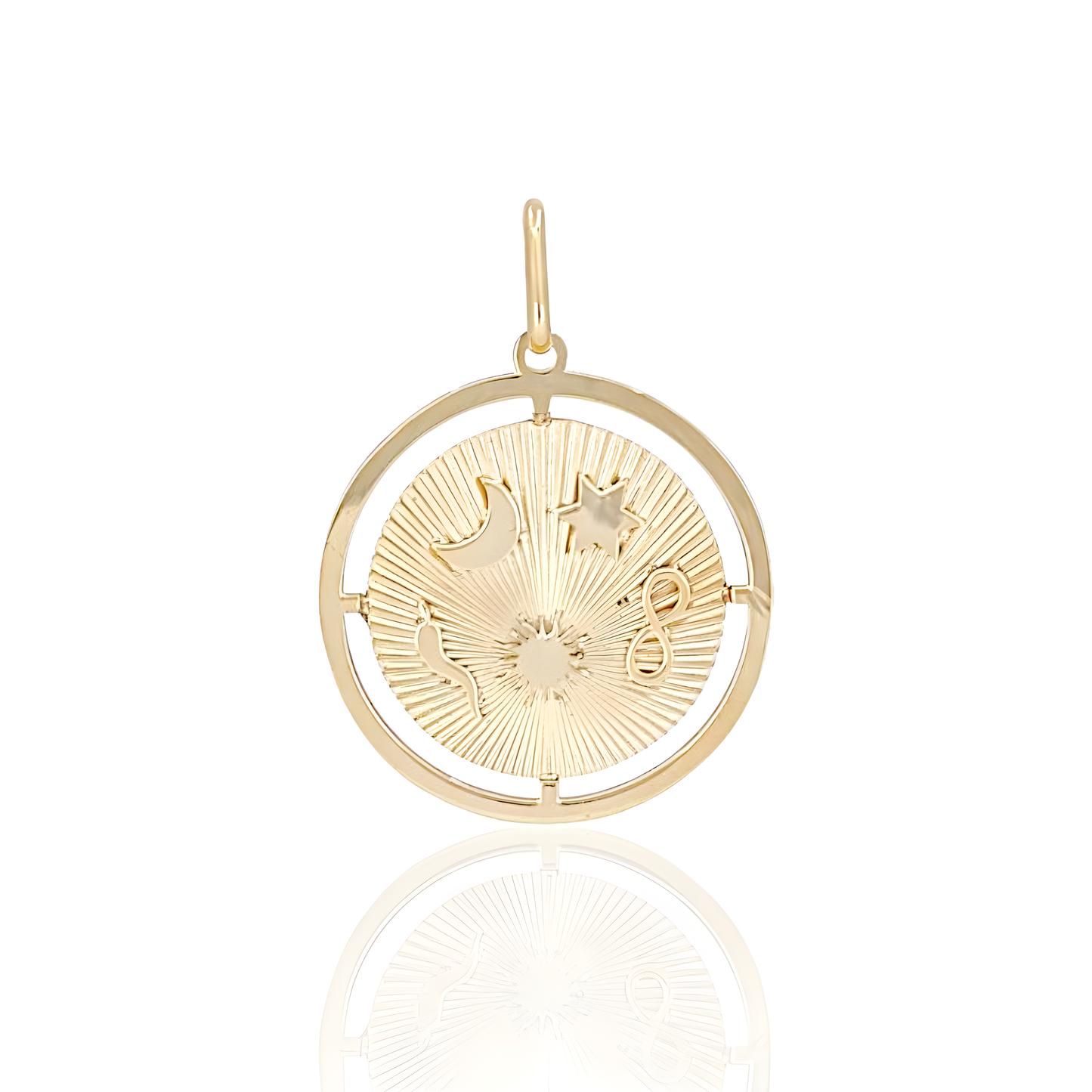 14K Gold Lucky Charm Pendant