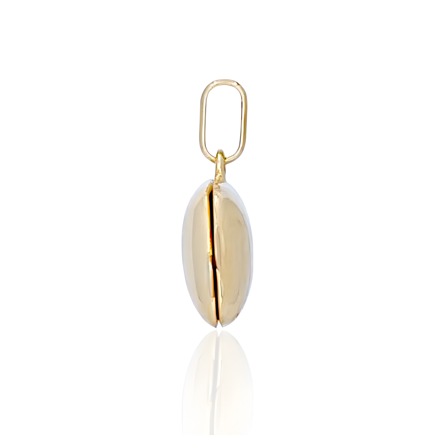 14K Gold Heart Locket Charm Pendant