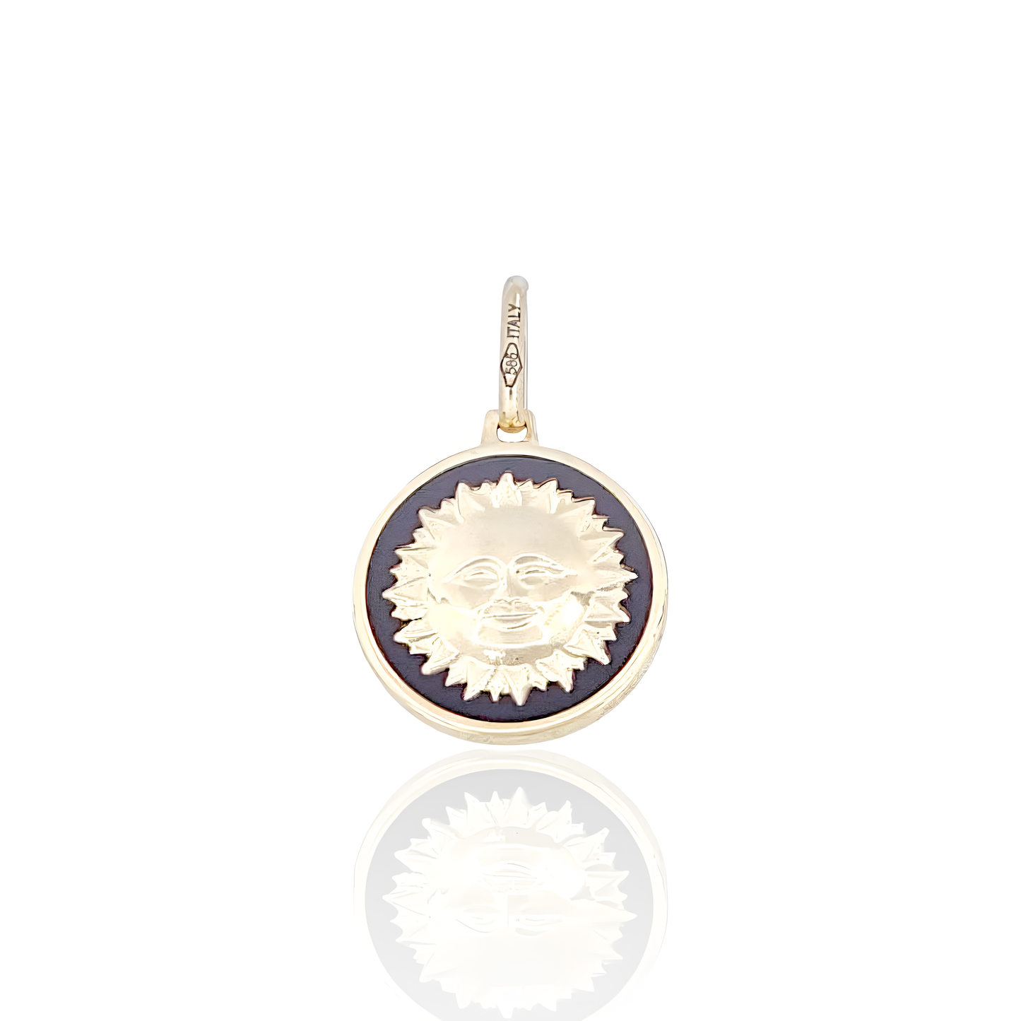 14K Gold Day and Night Pendant