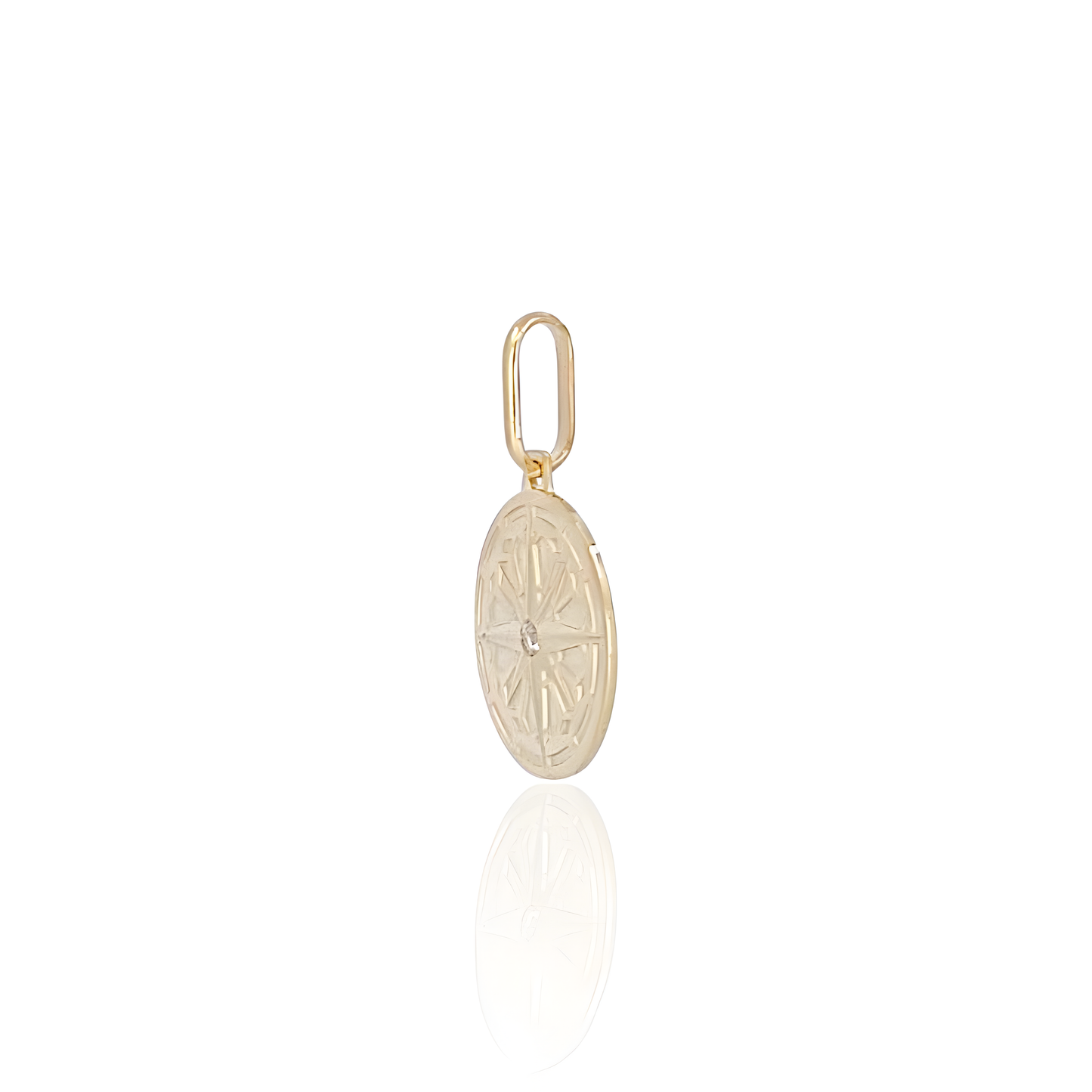 14K Gold North Star Charm Pendant