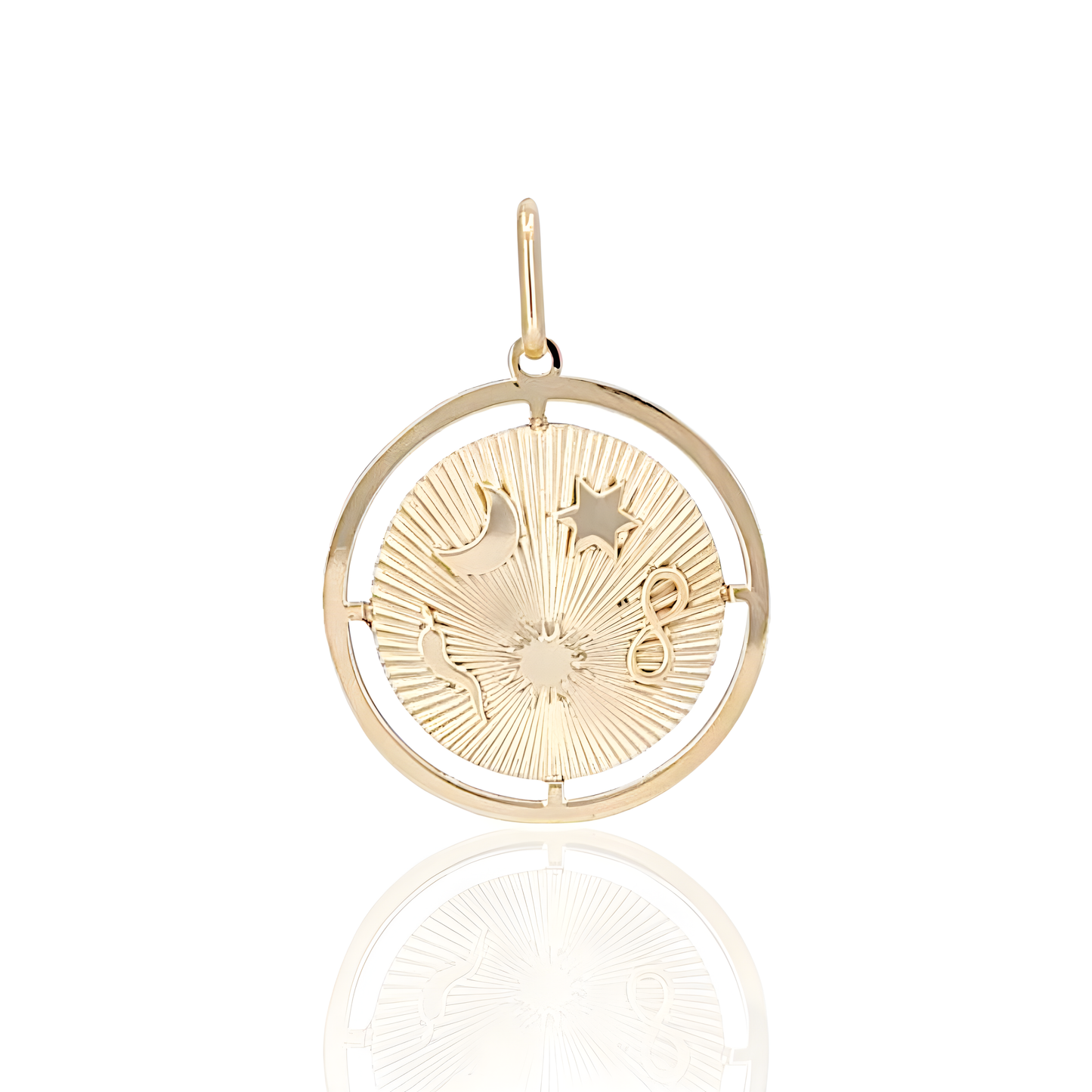 14K Gold Lucky Charm Pendant