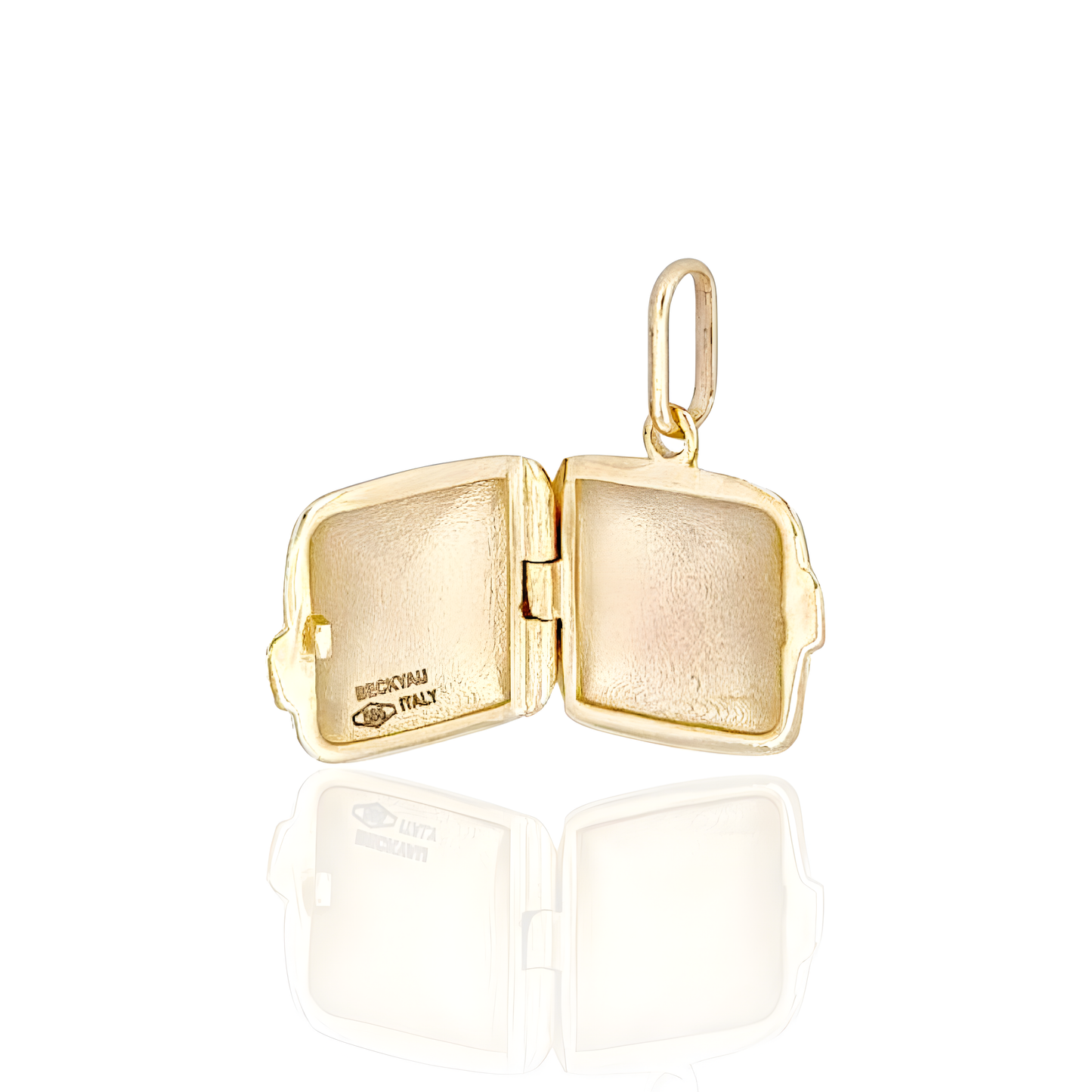14K Gold Rectangle Locket for Photo