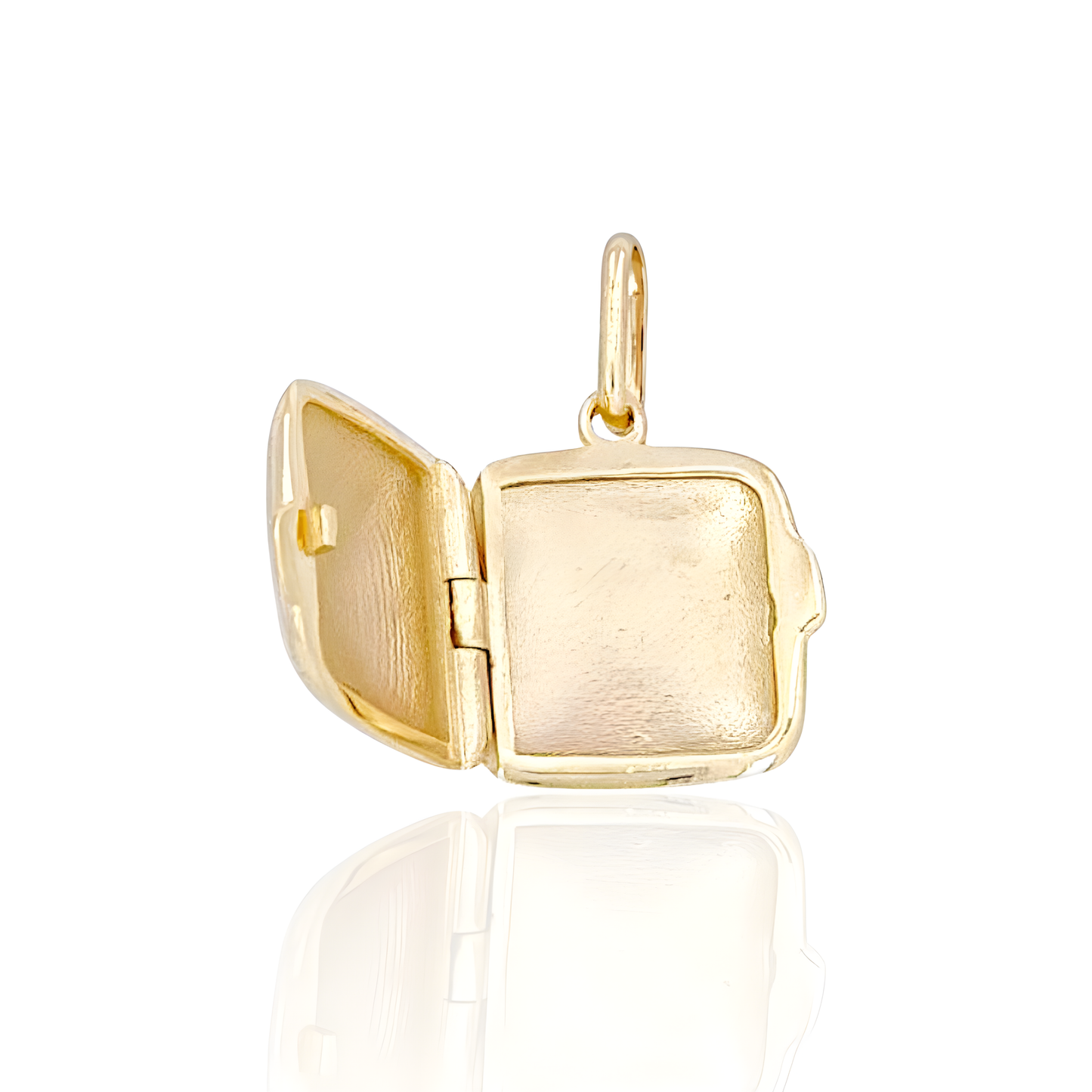 14K Gold Rectangle Locket for Photo