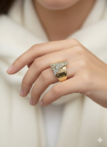 14KY Solid Gold Stellar Ring