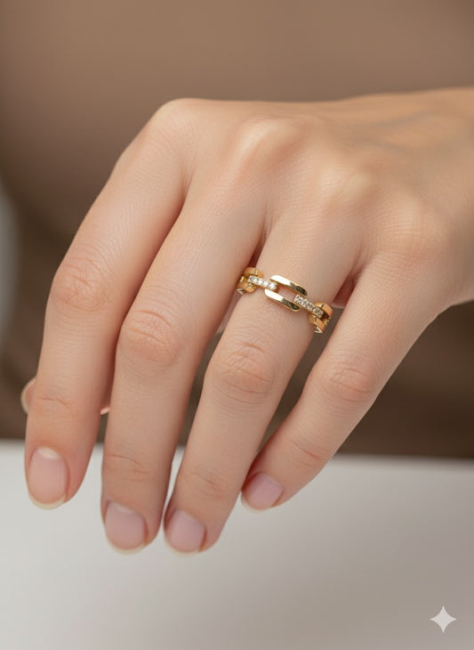 14k Solid Golden Weaving Ring