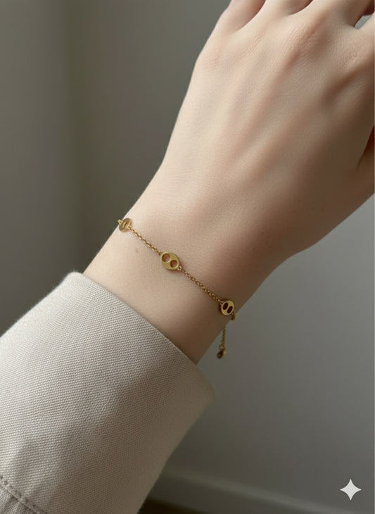 14K Gold Marine Link Bracelet