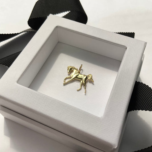 18K Gold Horse Charm Pendant