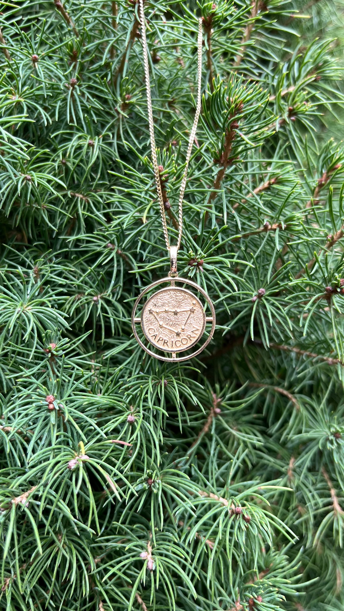14K Gold Zodiac Pendant