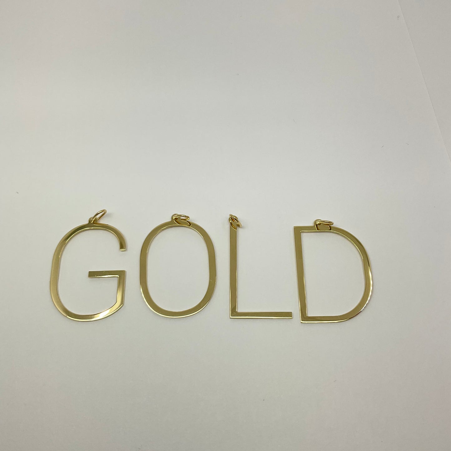 14KY Solid Gold Initial Pendant