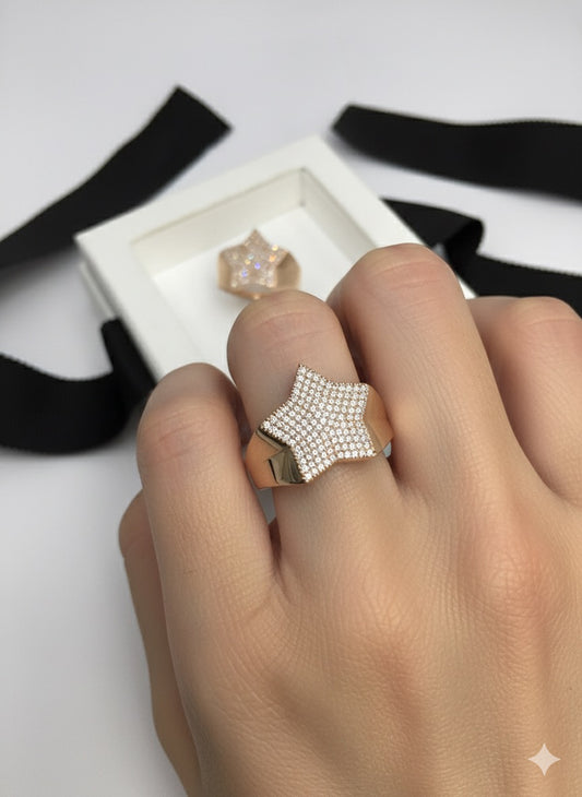 14KR Star Diamond Ring