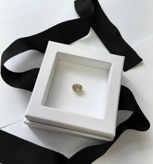 14k Gold Lab Grown Diamond 1.5ct Necklace with Oval Shape Pendant