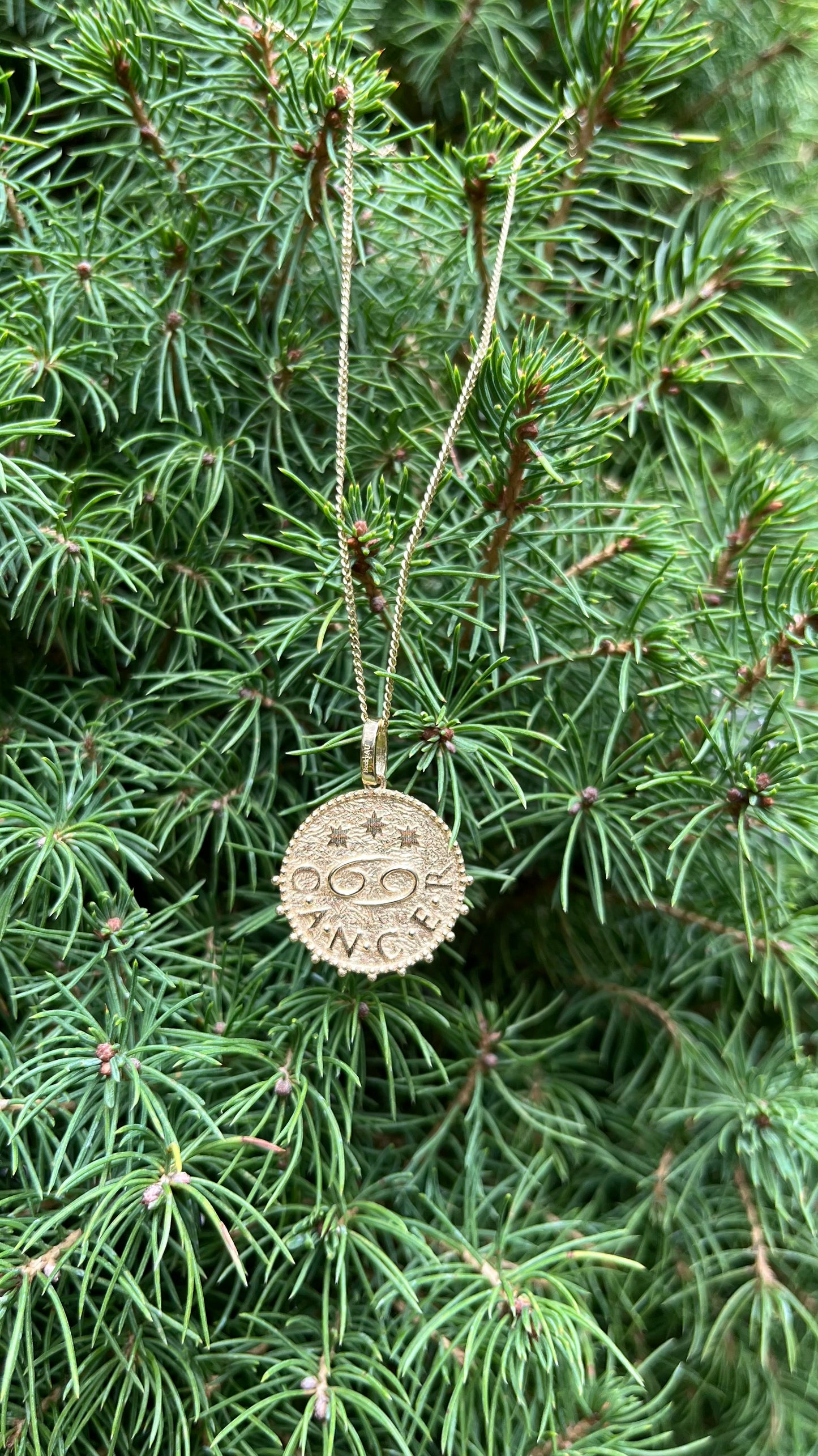 14K Gold Zodiac Pendant