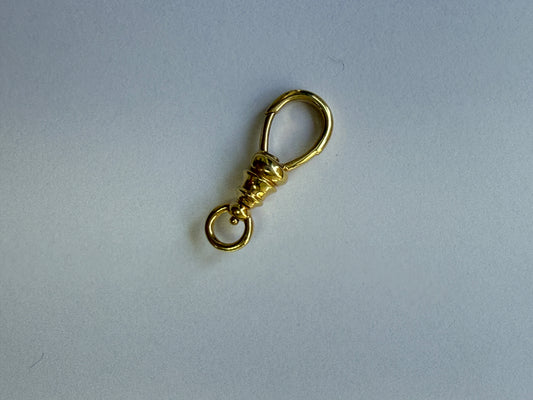 14K Gold Carabiner Clip Connectors For Pendant