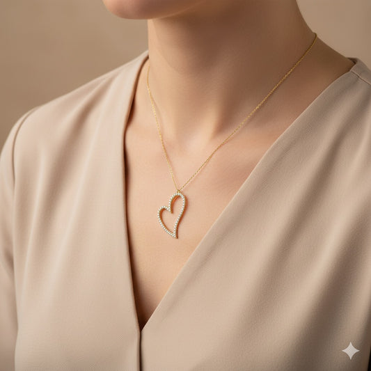 14K Gold Heart Necklace